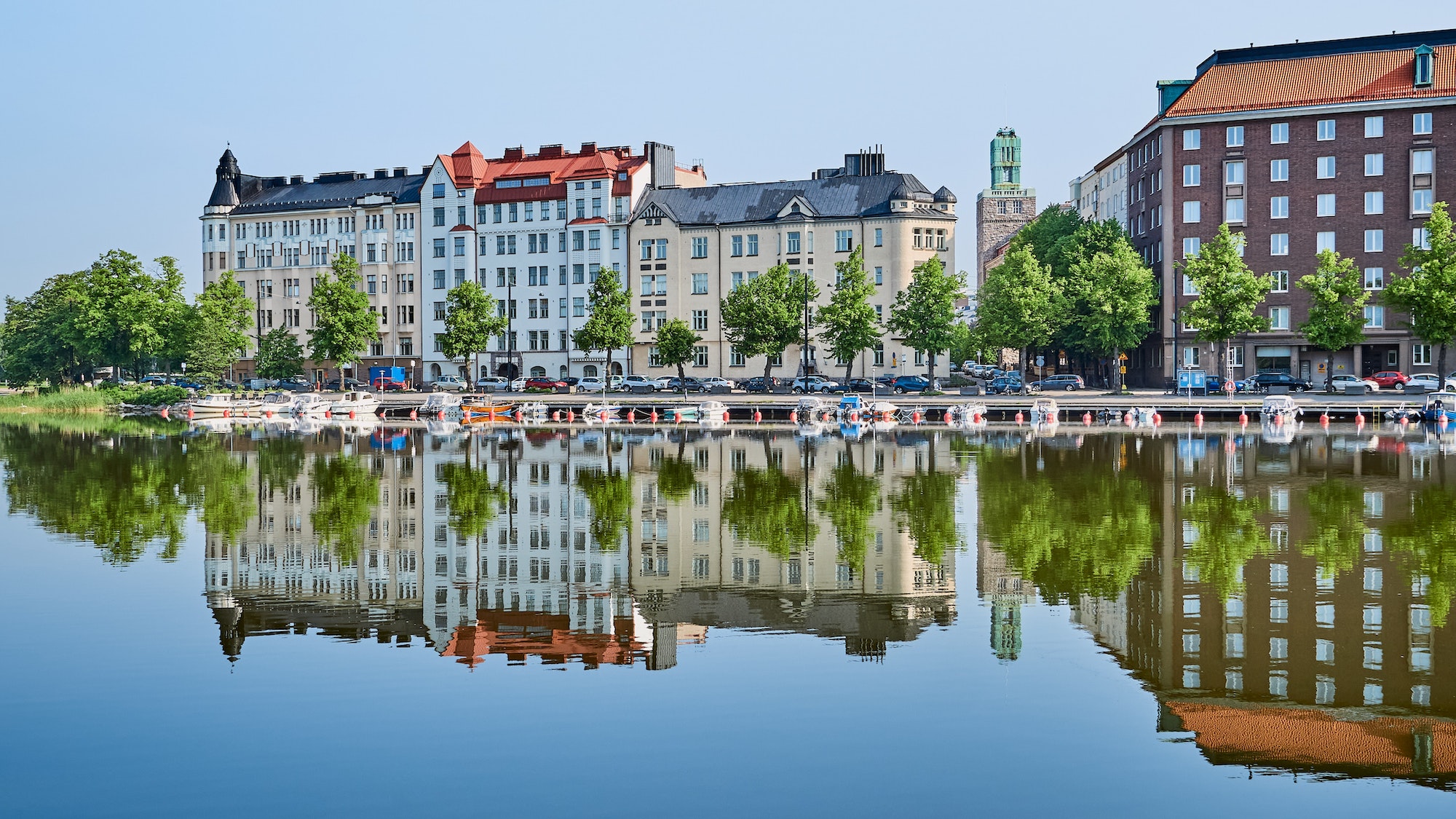 A perfect reflection of the City on a summer morning.