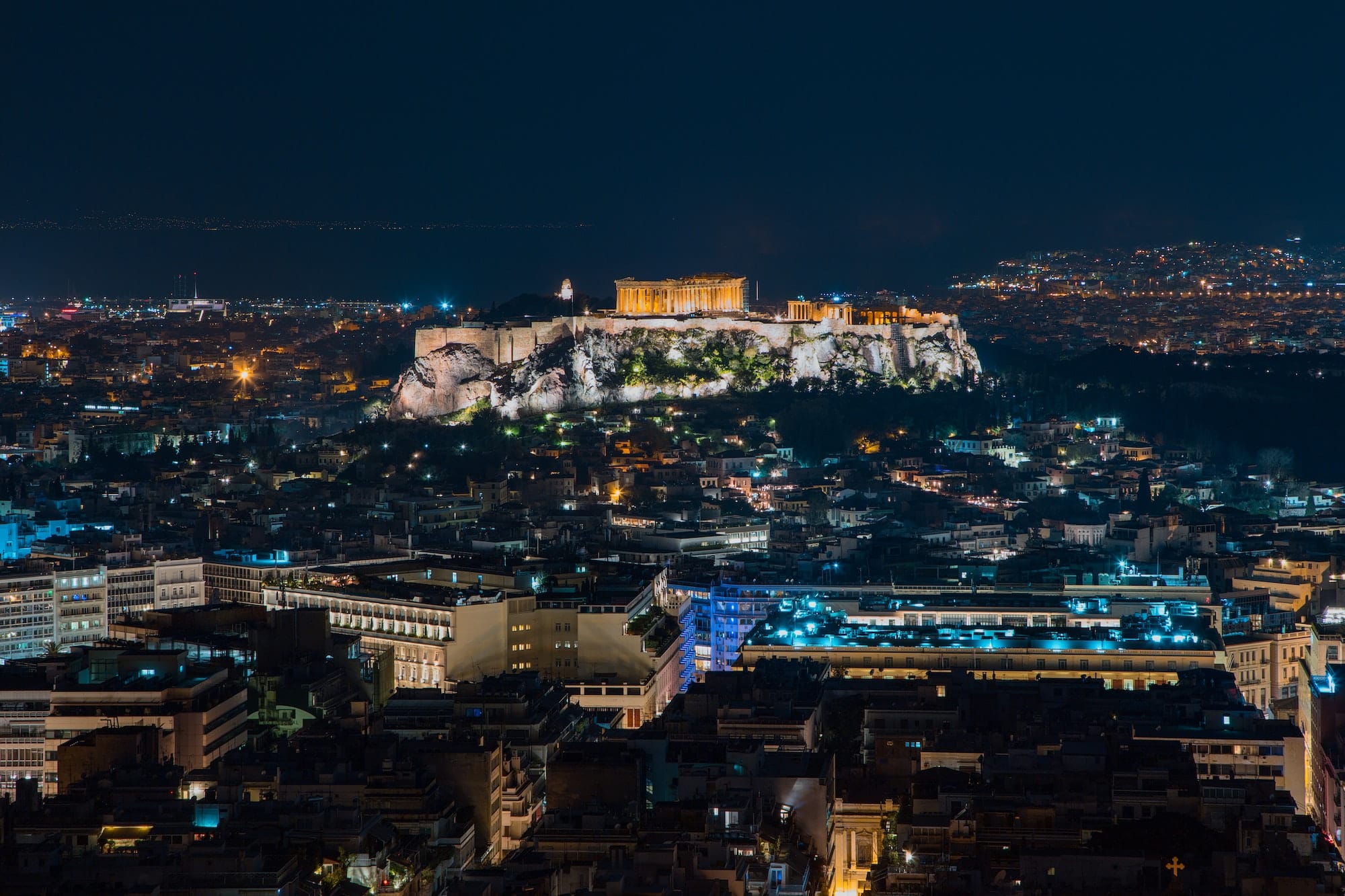Acropolis, Parthenon , Athens By Night