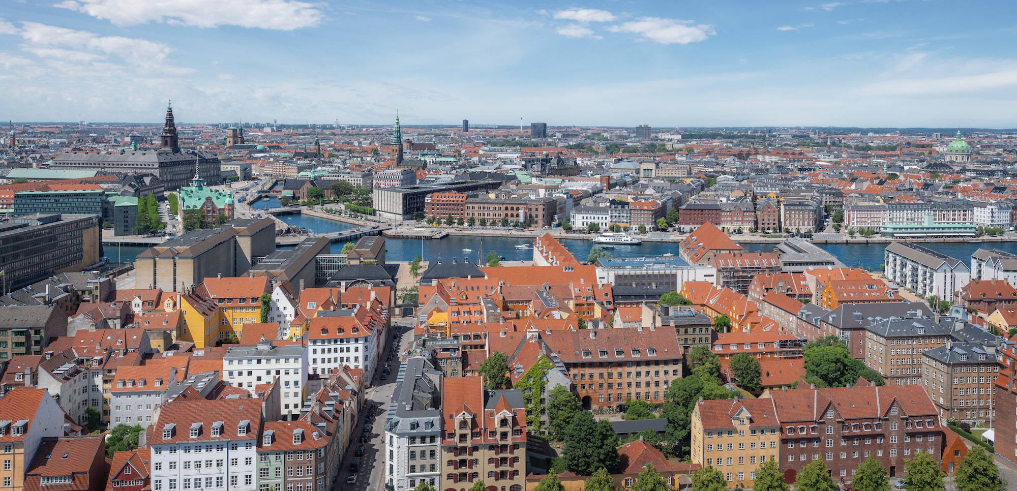 Aerial view of Copenhagen City with all famous landmarks - Copenhagen, Denmark