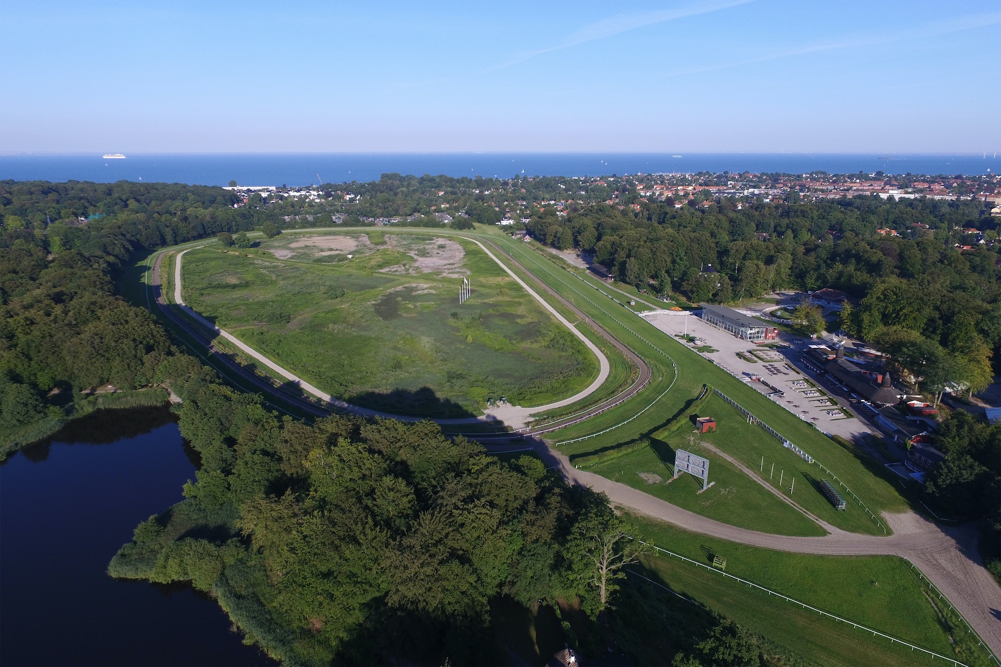 Aerial view of Copenhagen Racecourse, Denmark