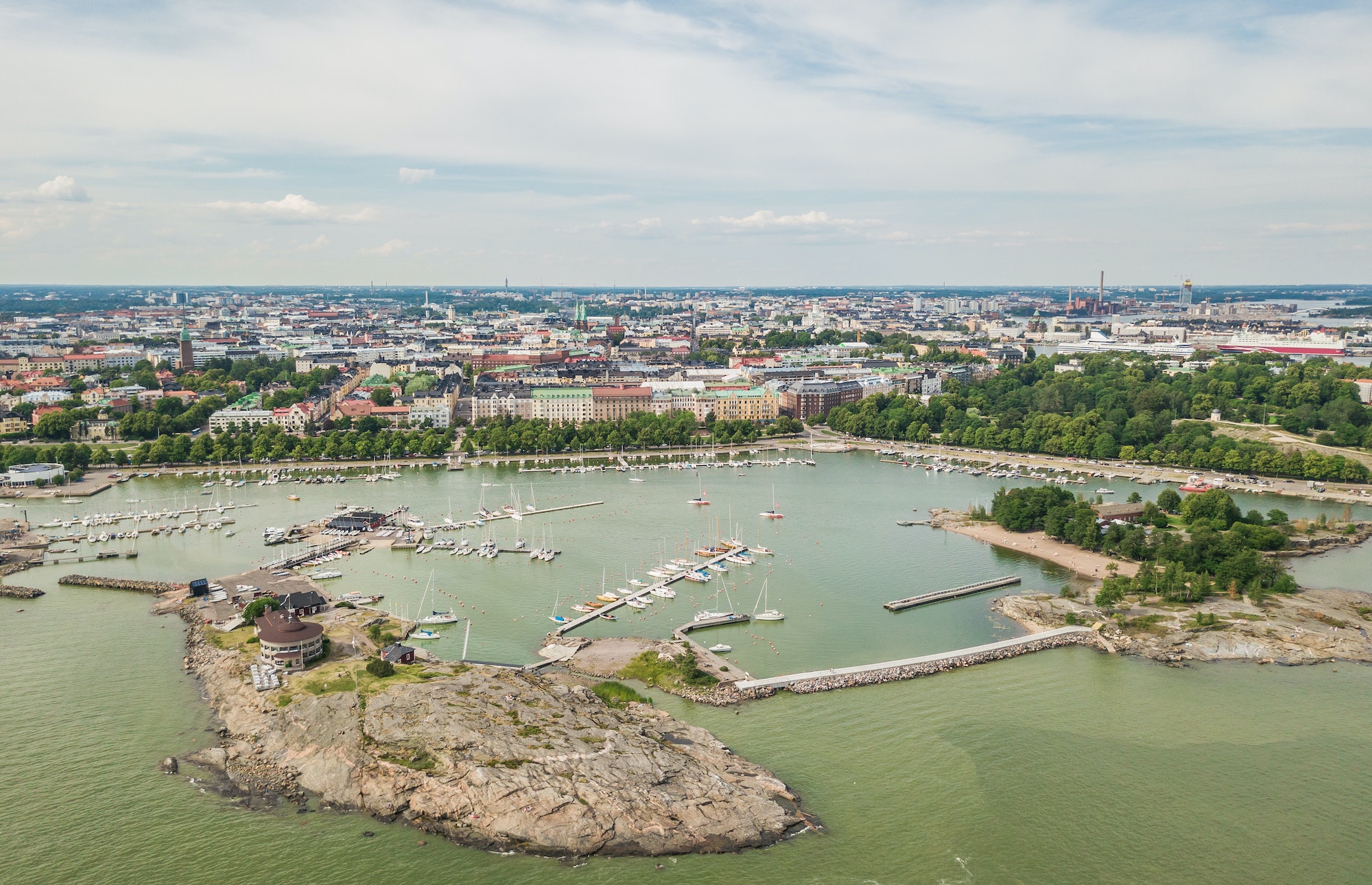 Aerial view of Helsinki