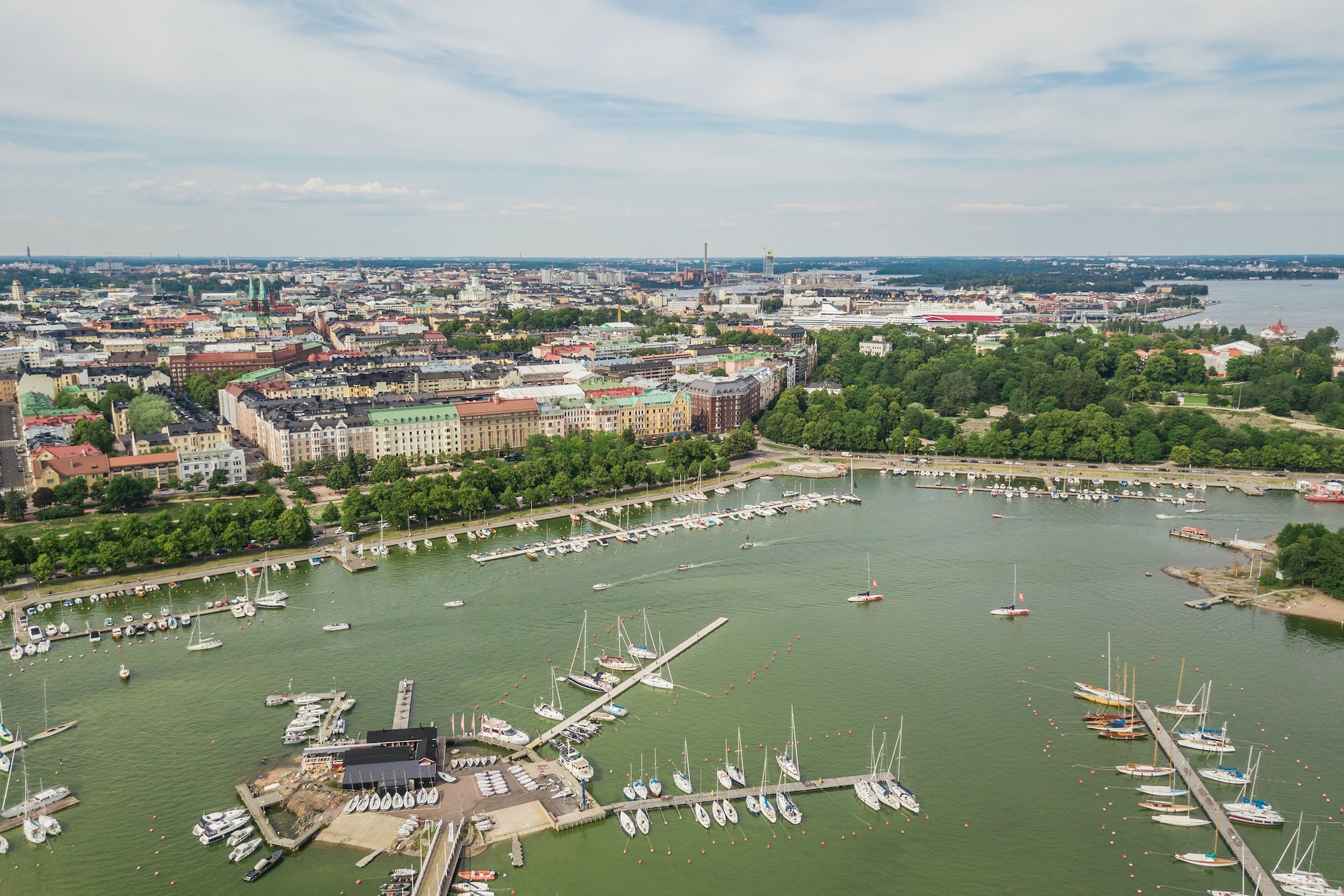 Aerial view of Helsinki