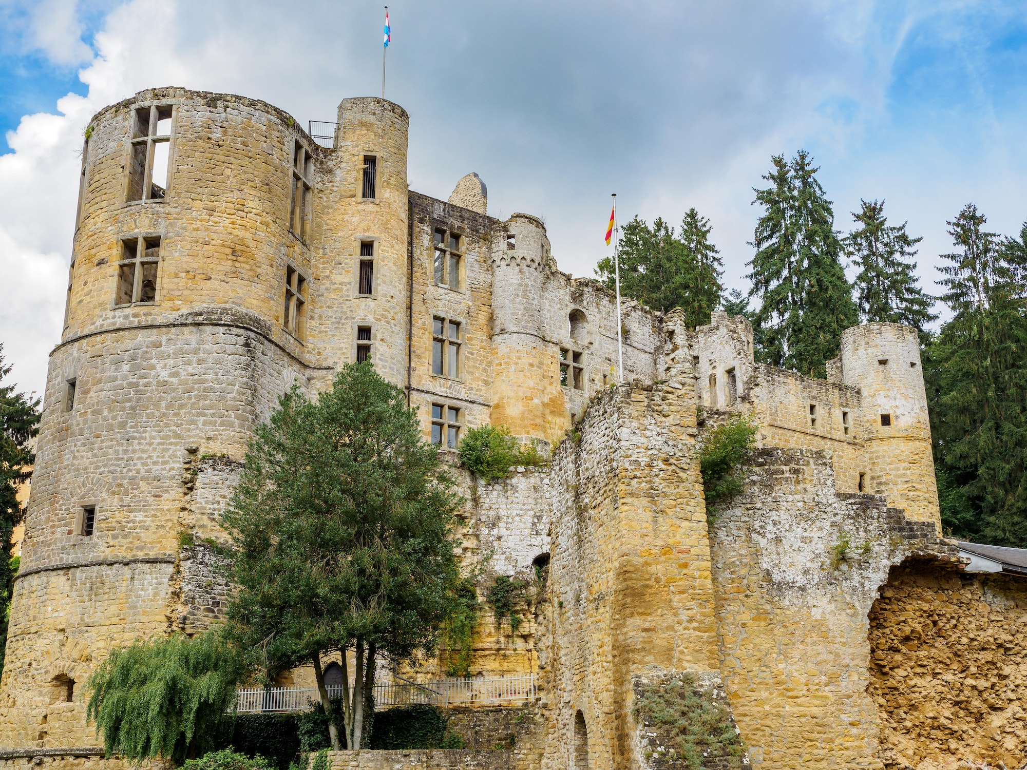 Beaufort castle ruins in Luxembourg