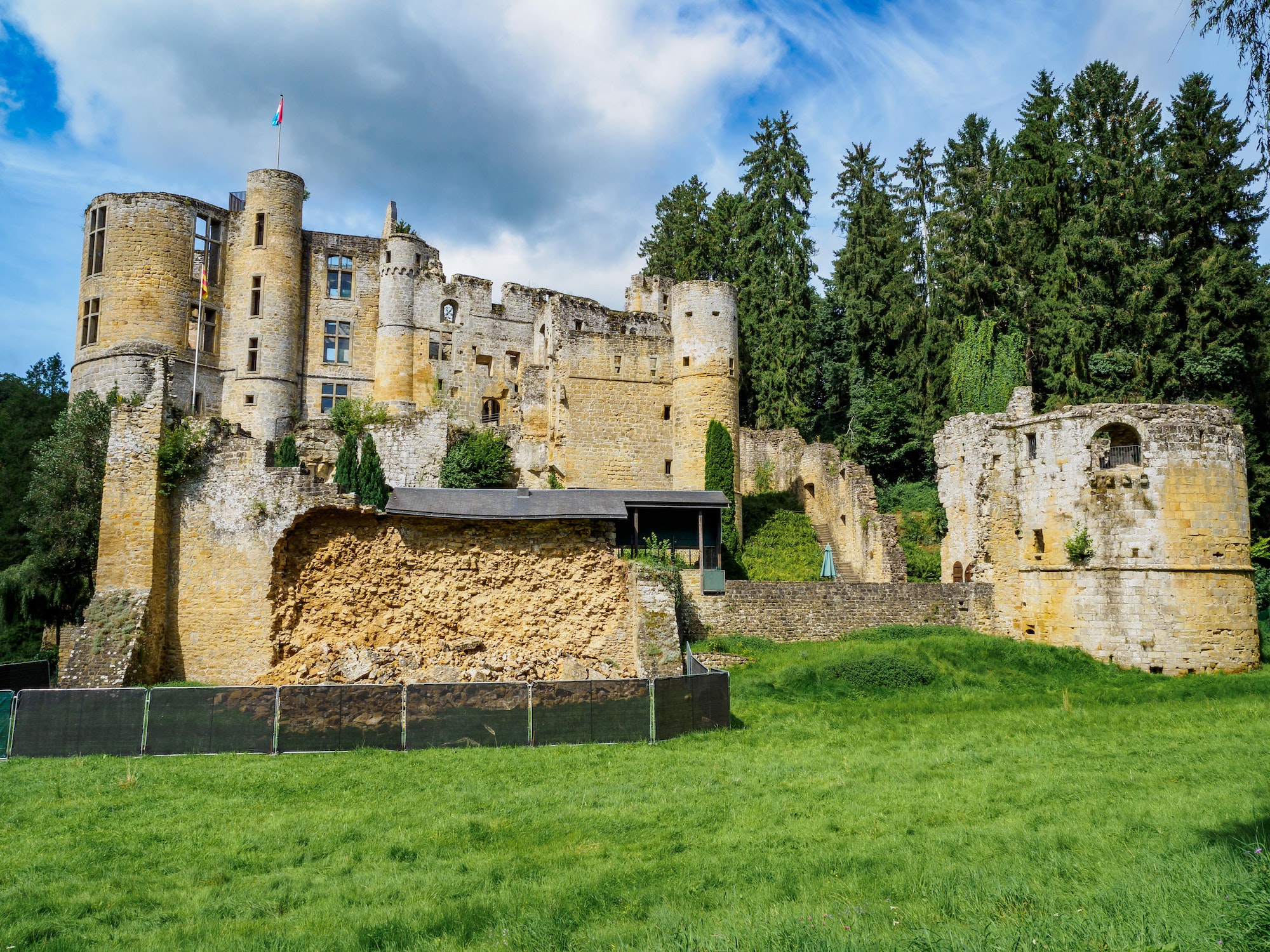 Beaufort castle ruins in Luxembourg