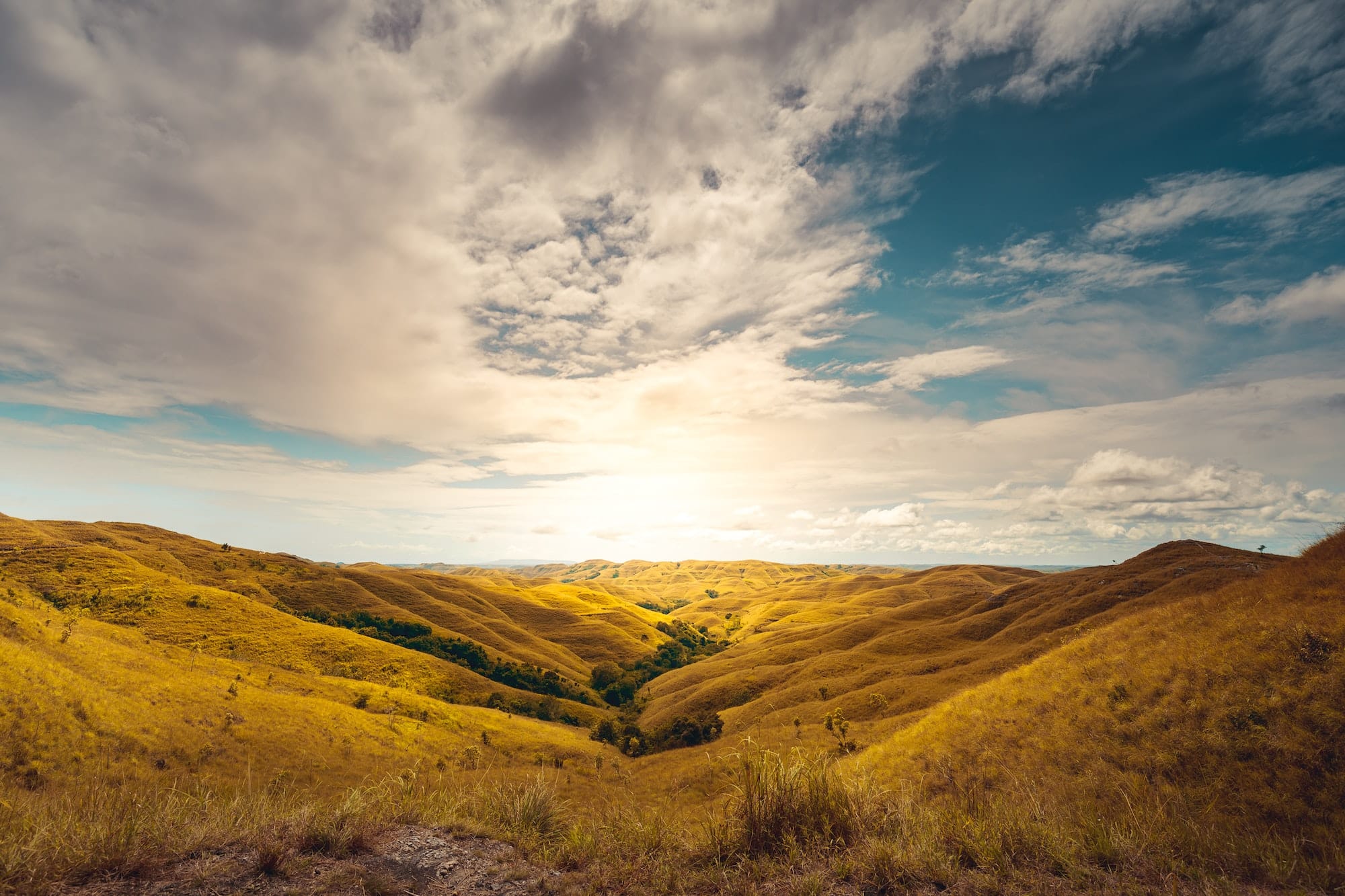 beautiful sunrise climbs sumba island indonesia