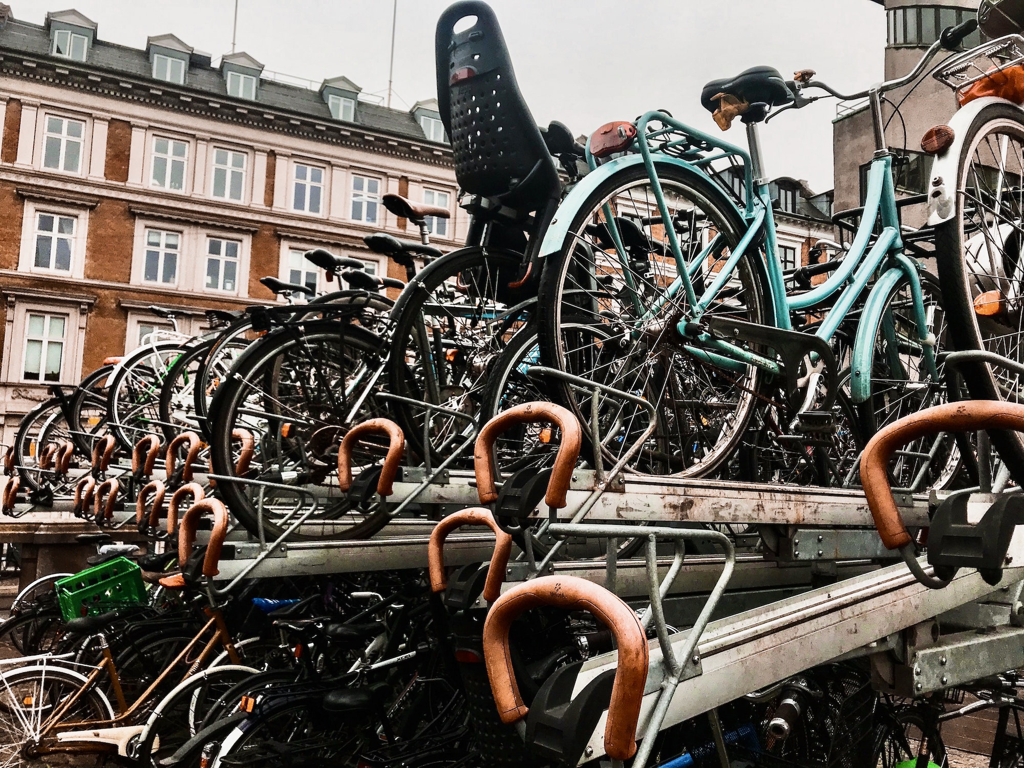 Bicycle parking lot, Copenhagen.