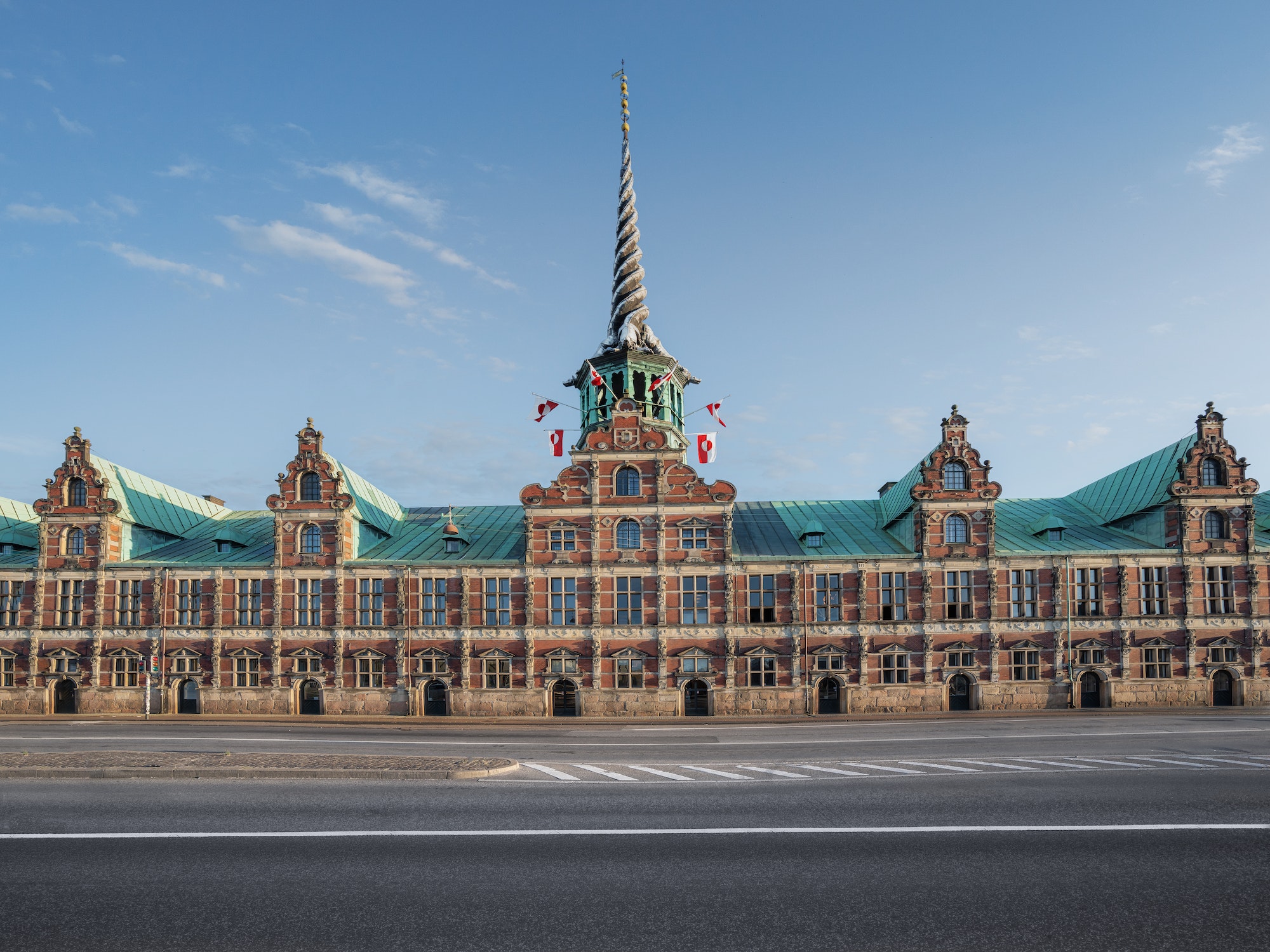 Borsen famous Spire - former Stock Exchange building - Copenhagen, Denmark