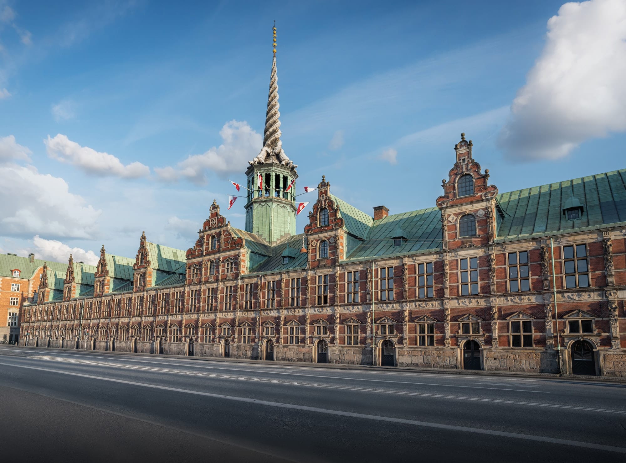 Borsen famous Spire - former Stock Exchange building - Copenhagen, Denmark