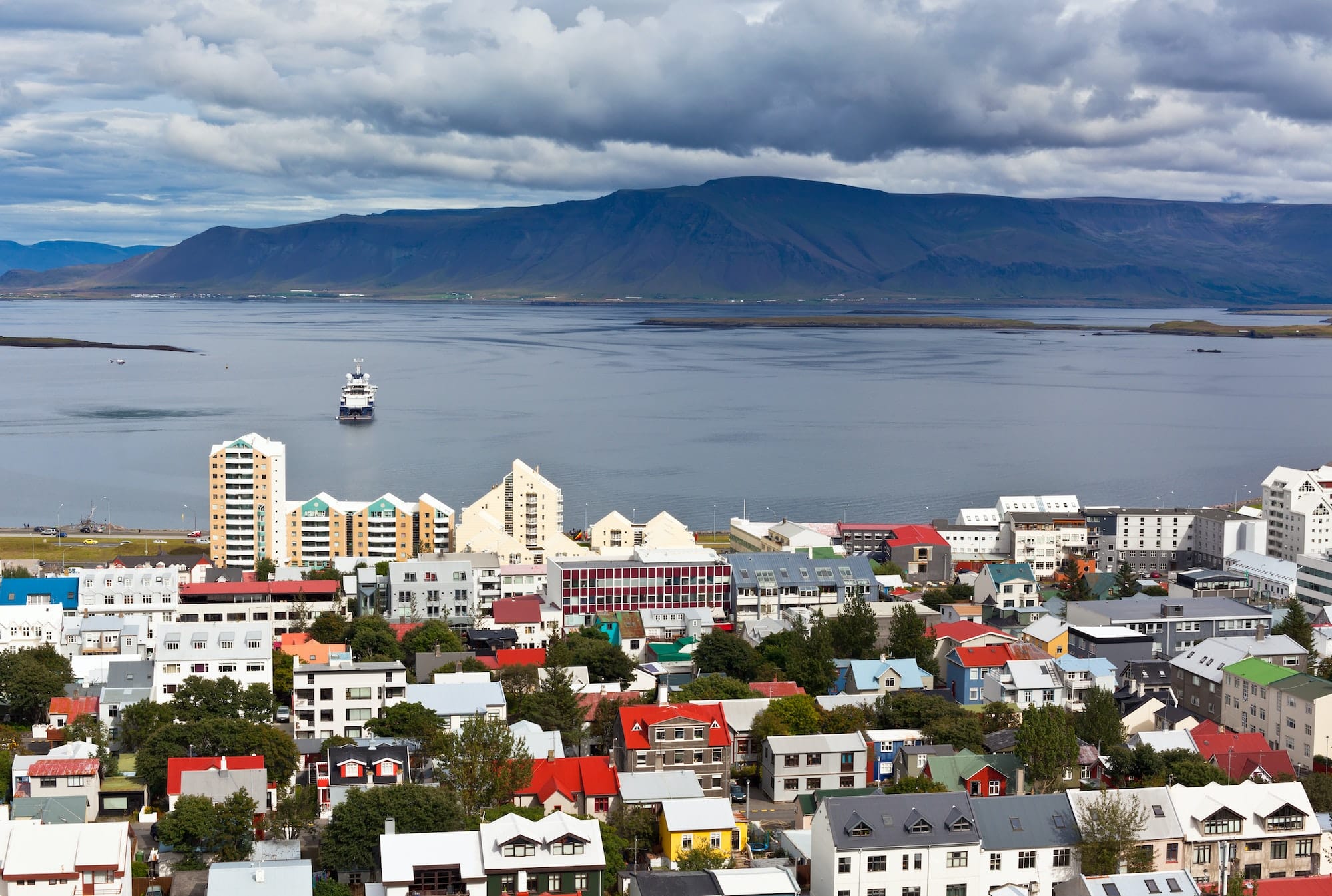Capital of Iceland, Reykjavik, view