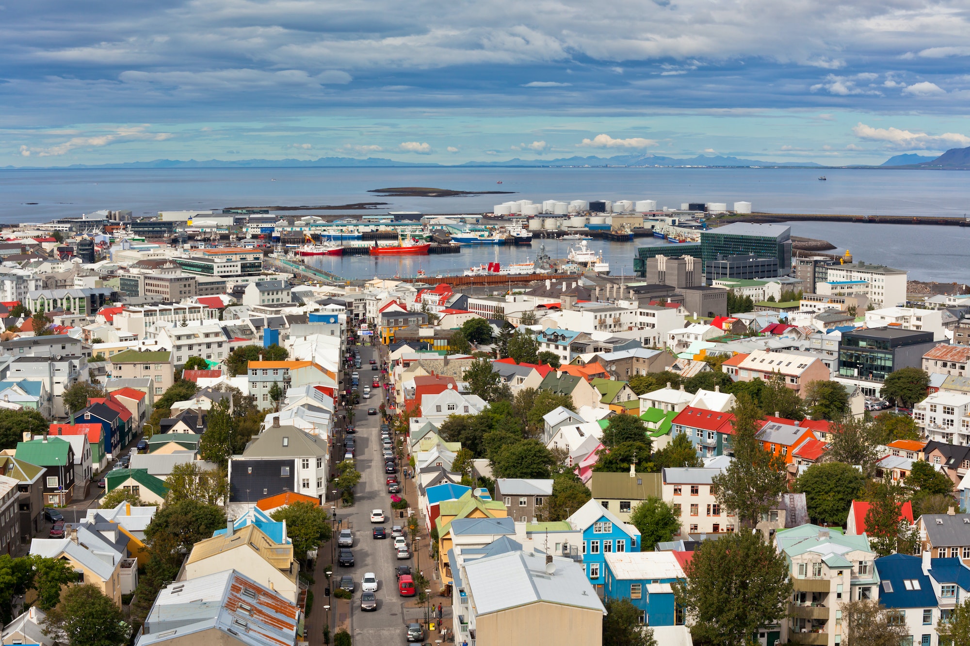 Capital of Iceland, Reykjavik, view