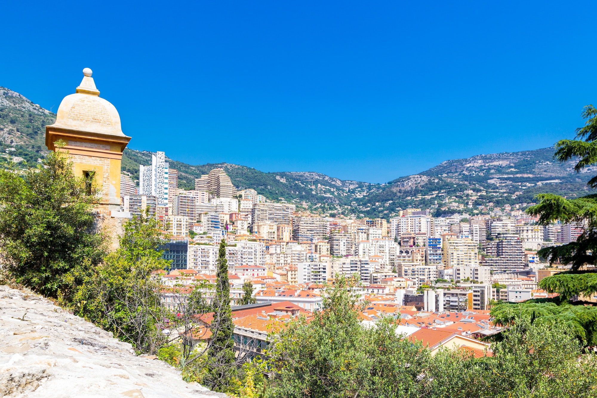 Cityscape of Monte Carlo in principality of Monaco, southern France