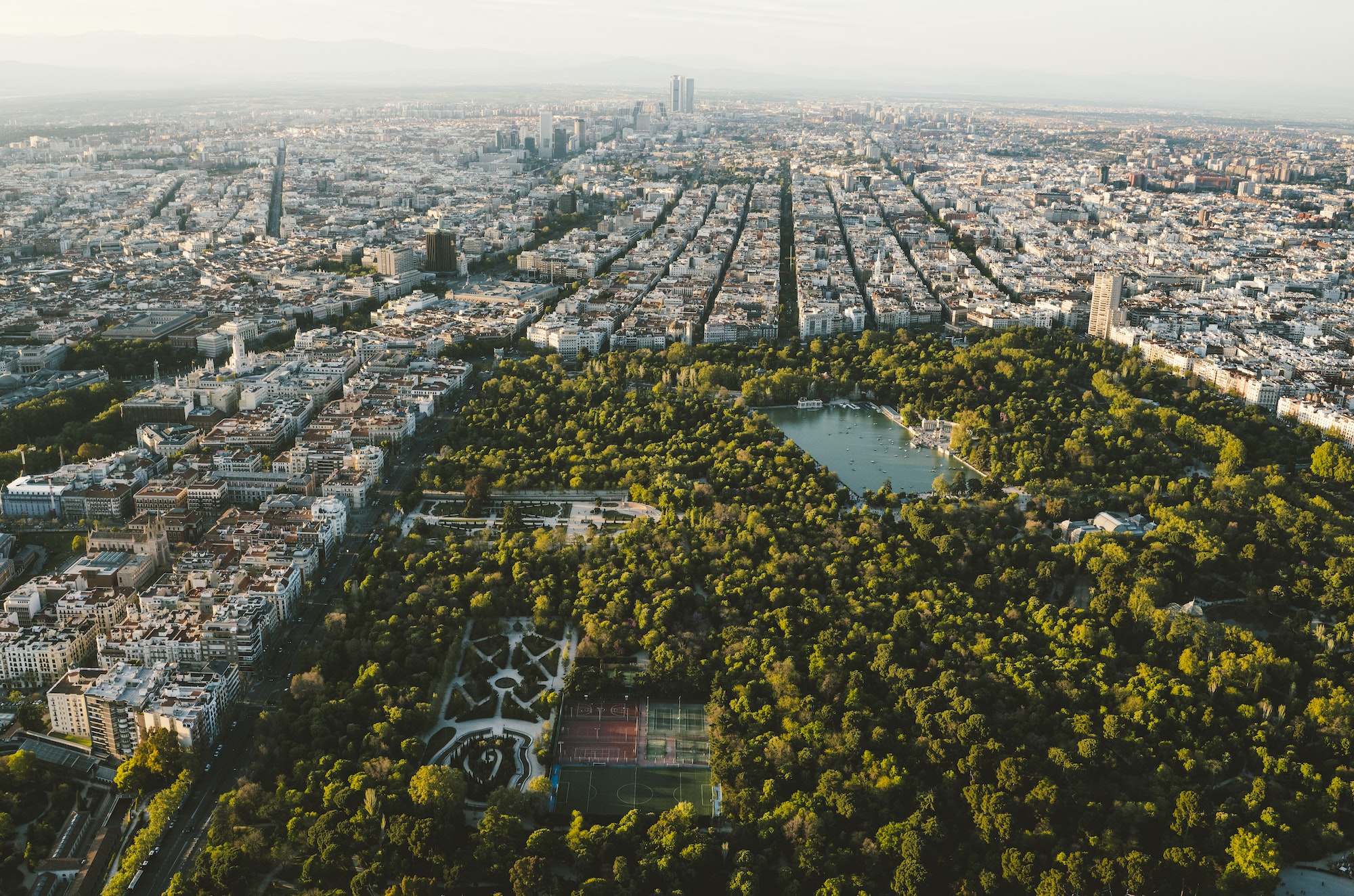 Cityscape skyline view of Madrid