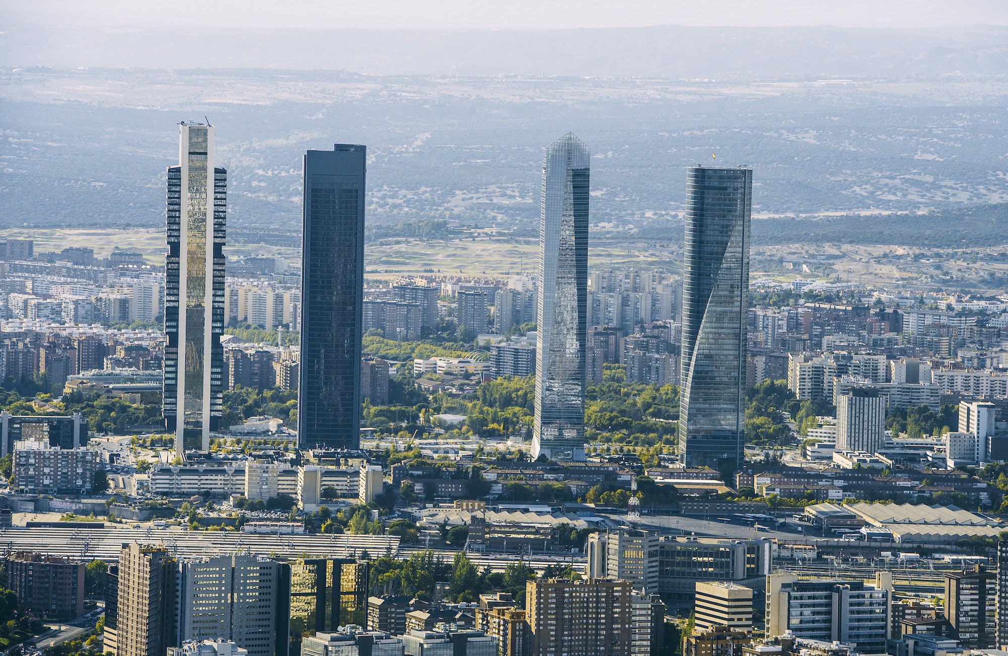 Cityscape skyline view of Madrid