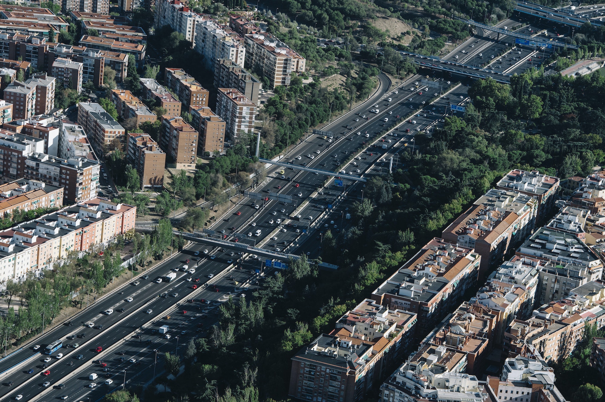 Cityscape skyline view of Madrid