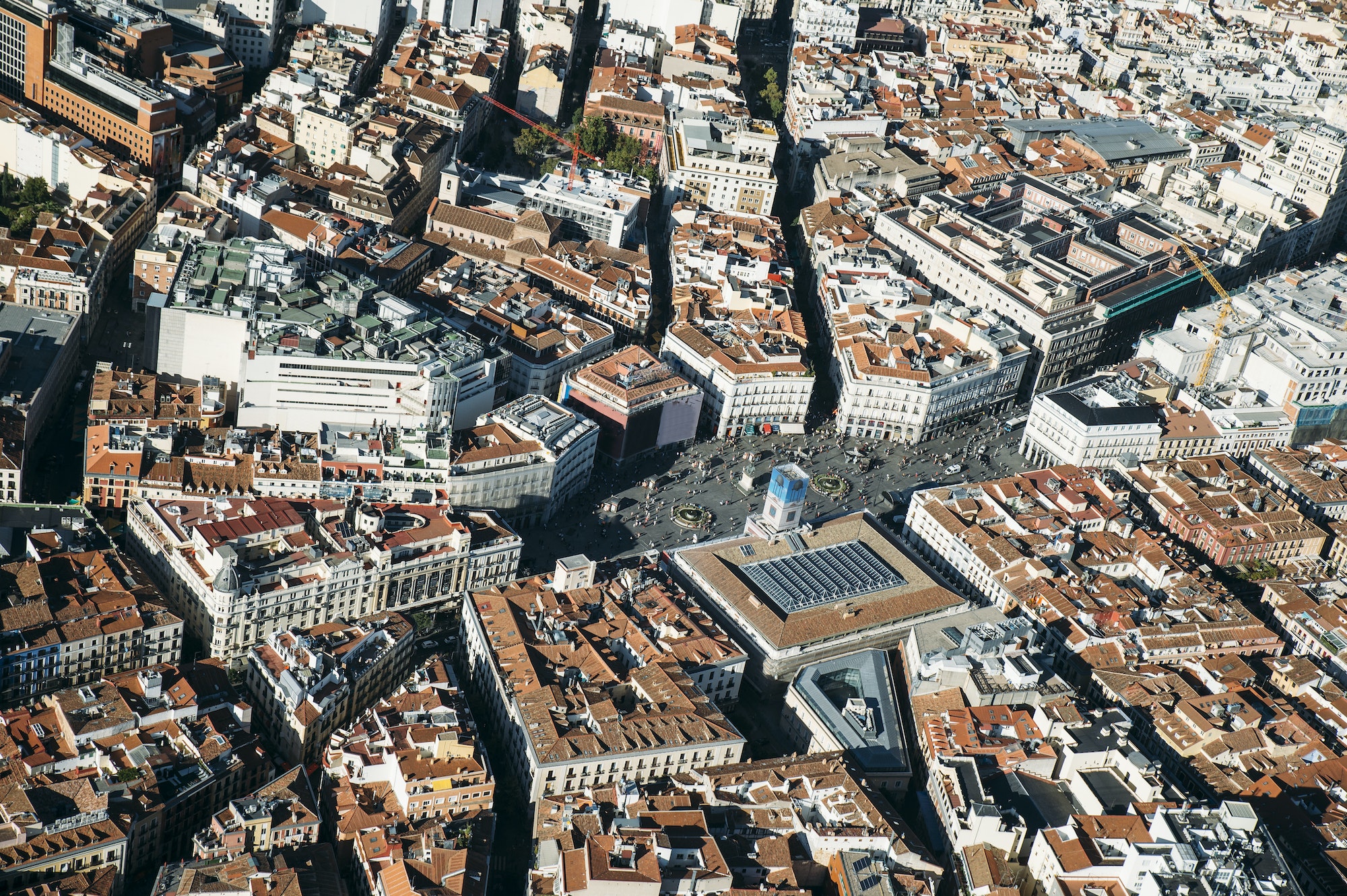 Cityscape skyline view of Madrid