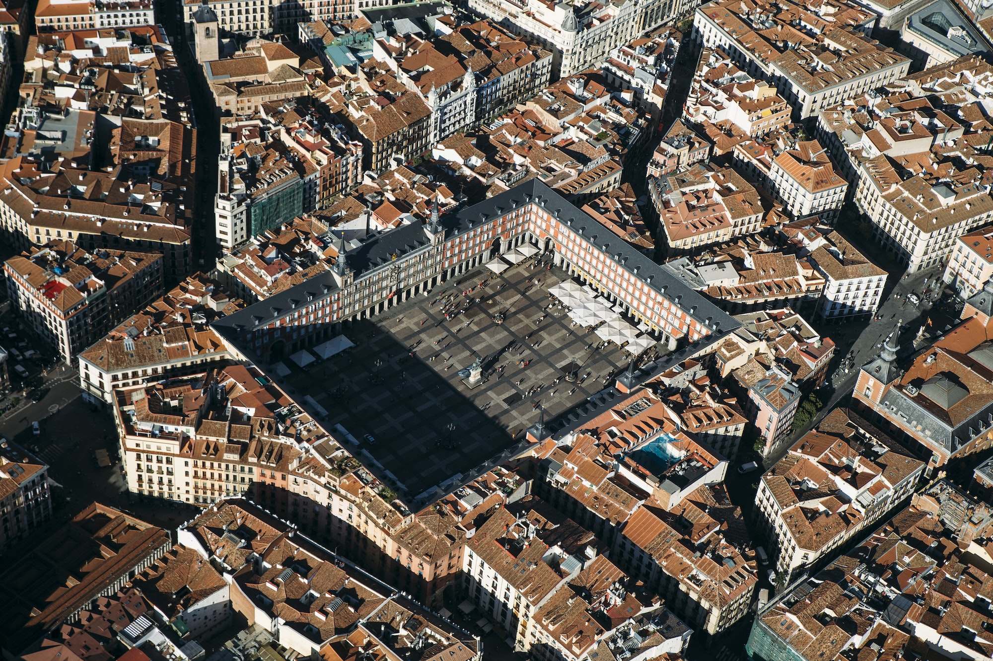 Cityscape skyline view of Madrid