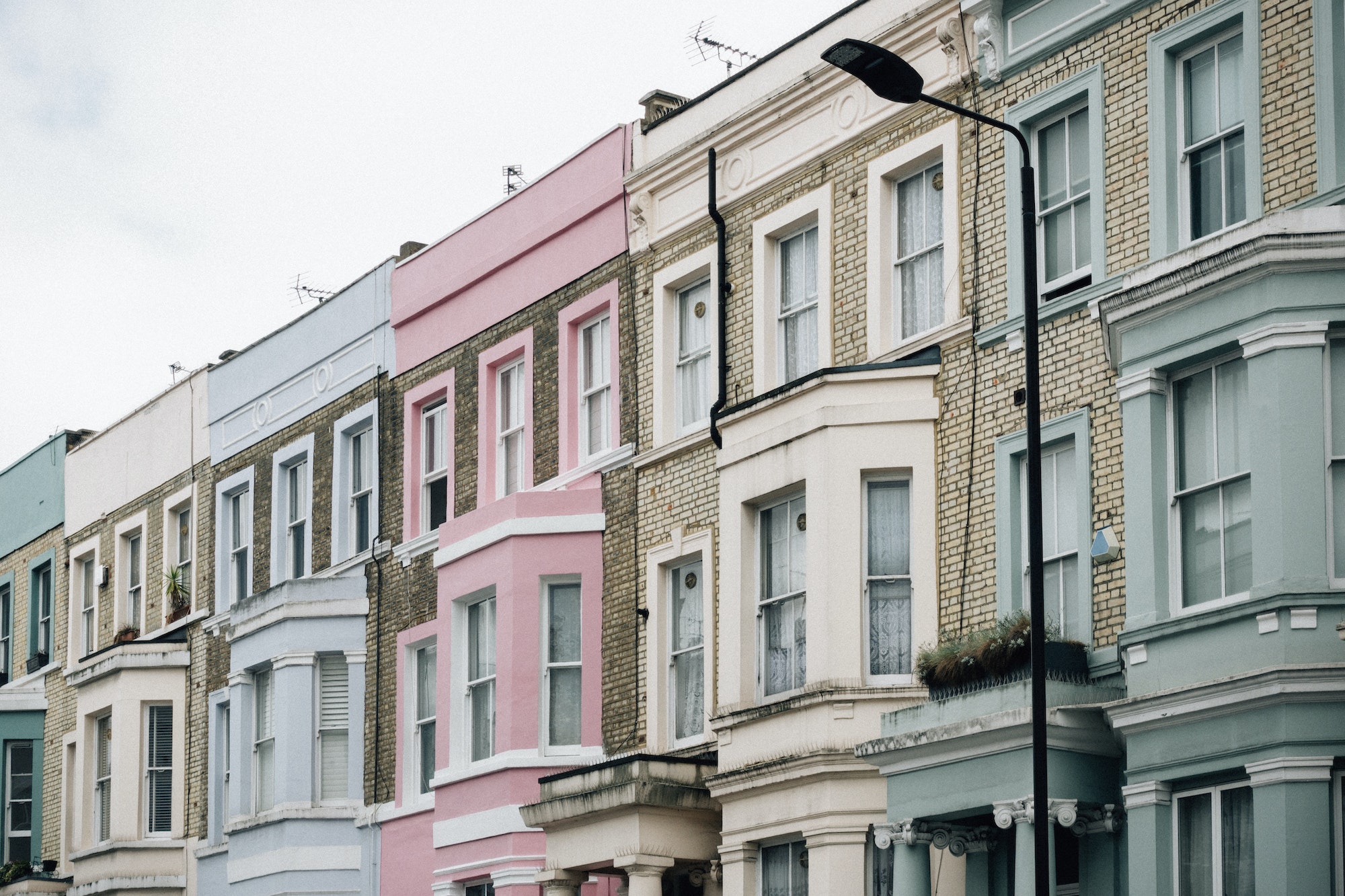Colorful Bywater street in London