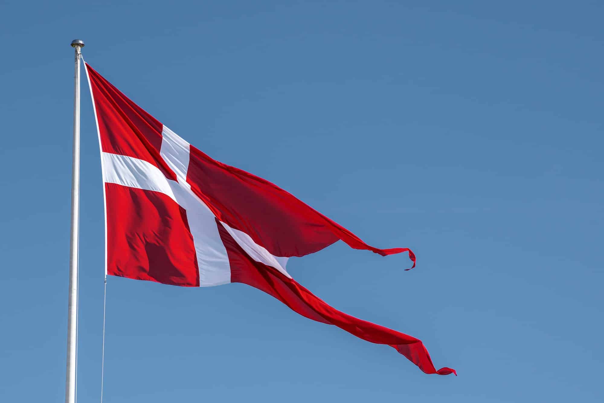 Danish Flag also called Dannebrog - Copenhagen, Denmark