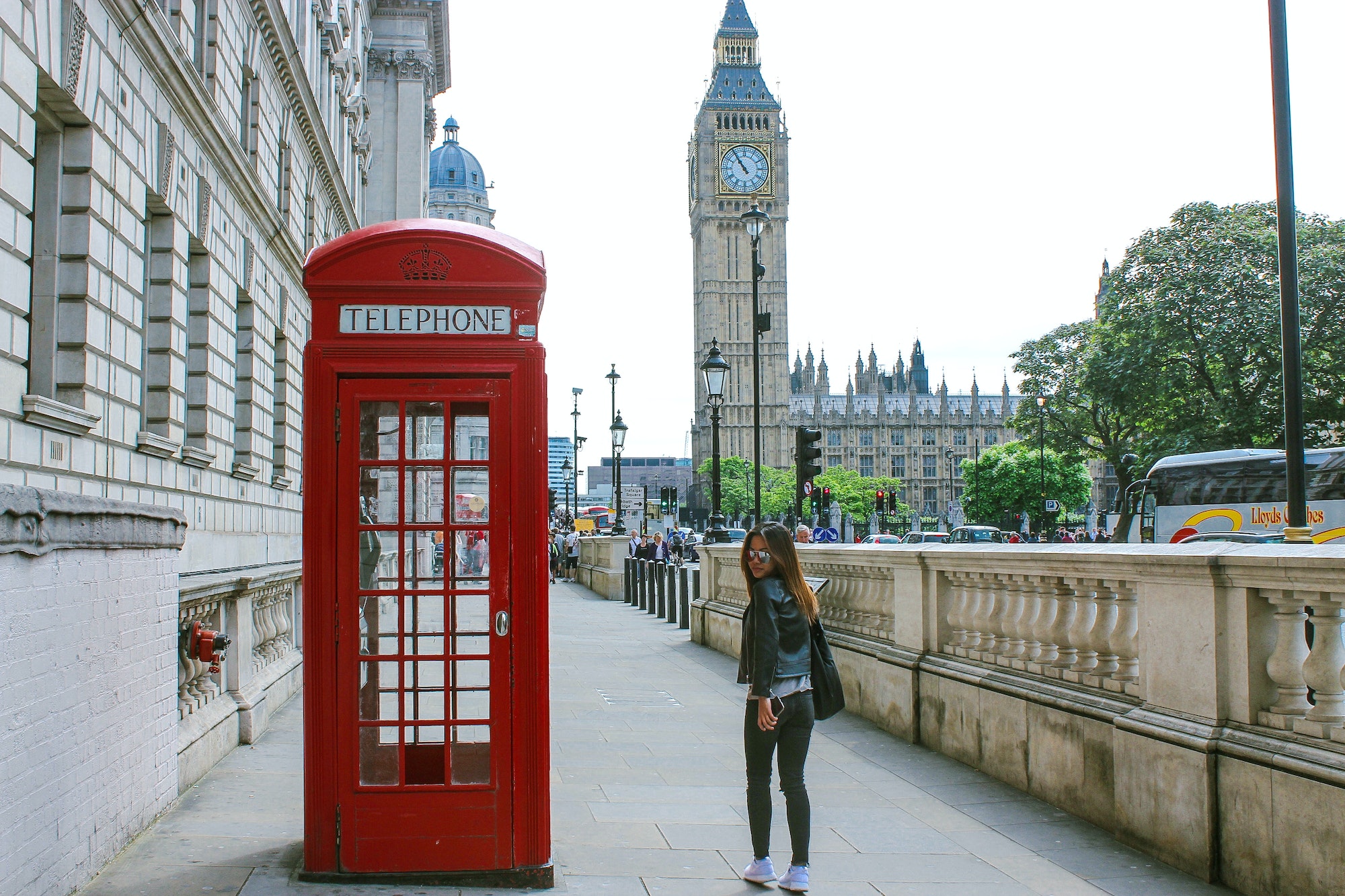 Girl exploring London