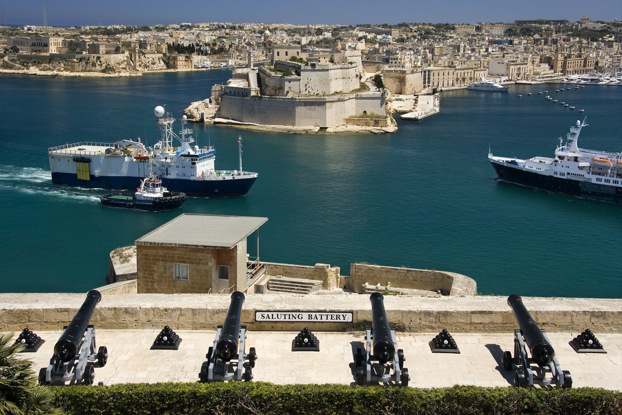 Grand Harbor of Valletta on the island of Malta