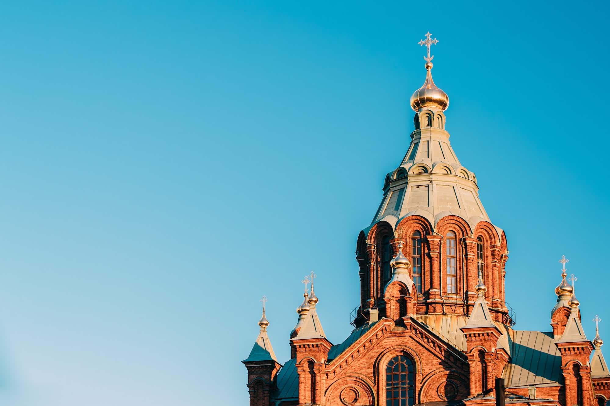 Helsinki, Finland. Close Up Uspenski Cathedral