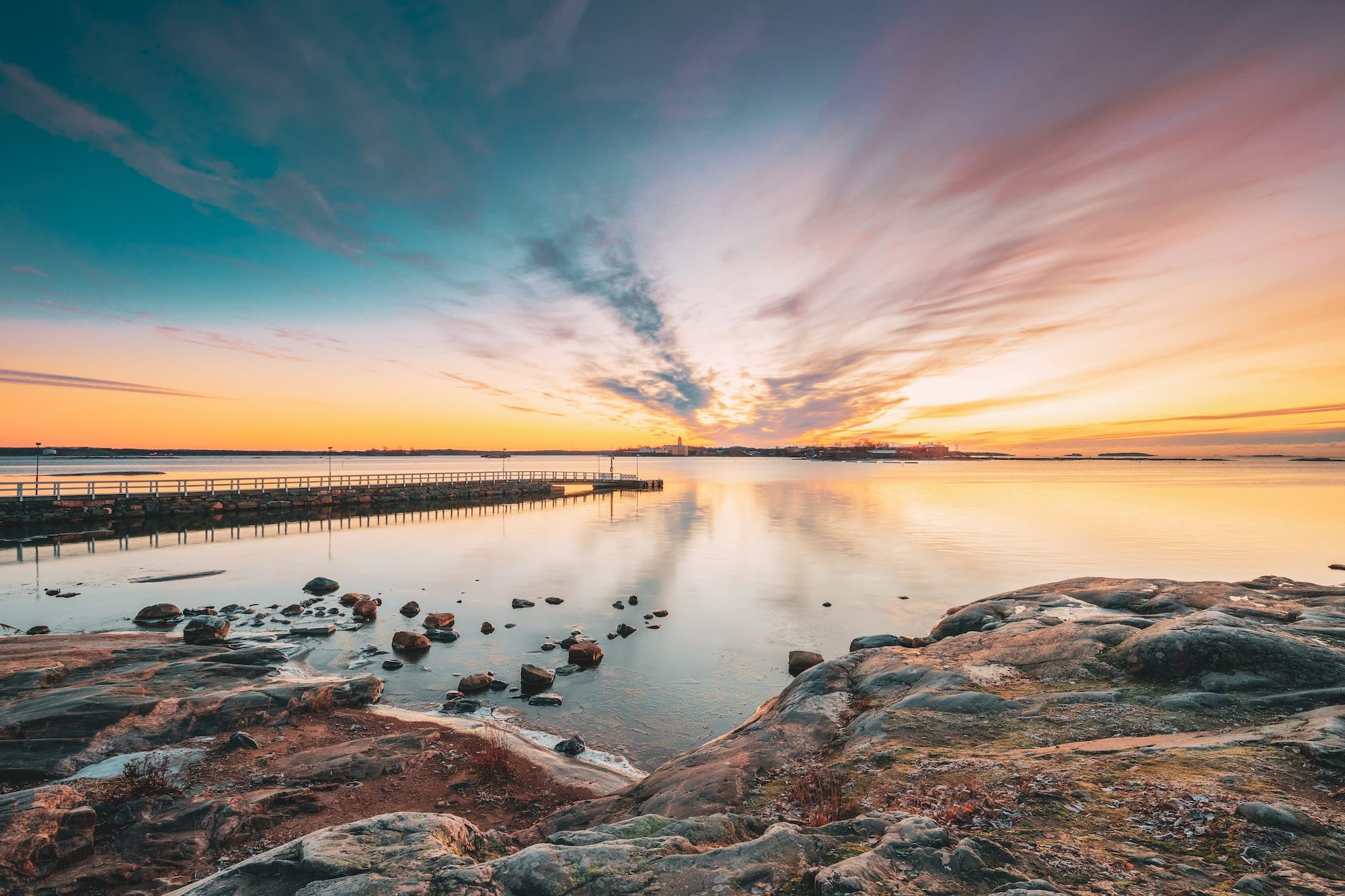 Helsinki, Finland. Panorama Panoramic View Of Suomenlinna Church In Fortress Of Suomenlinna Or