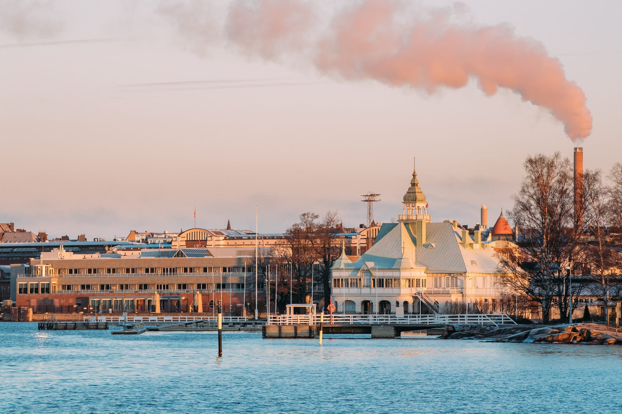 Helsinki, Finland. View Of Luoto Island In Sunny Winter Morning