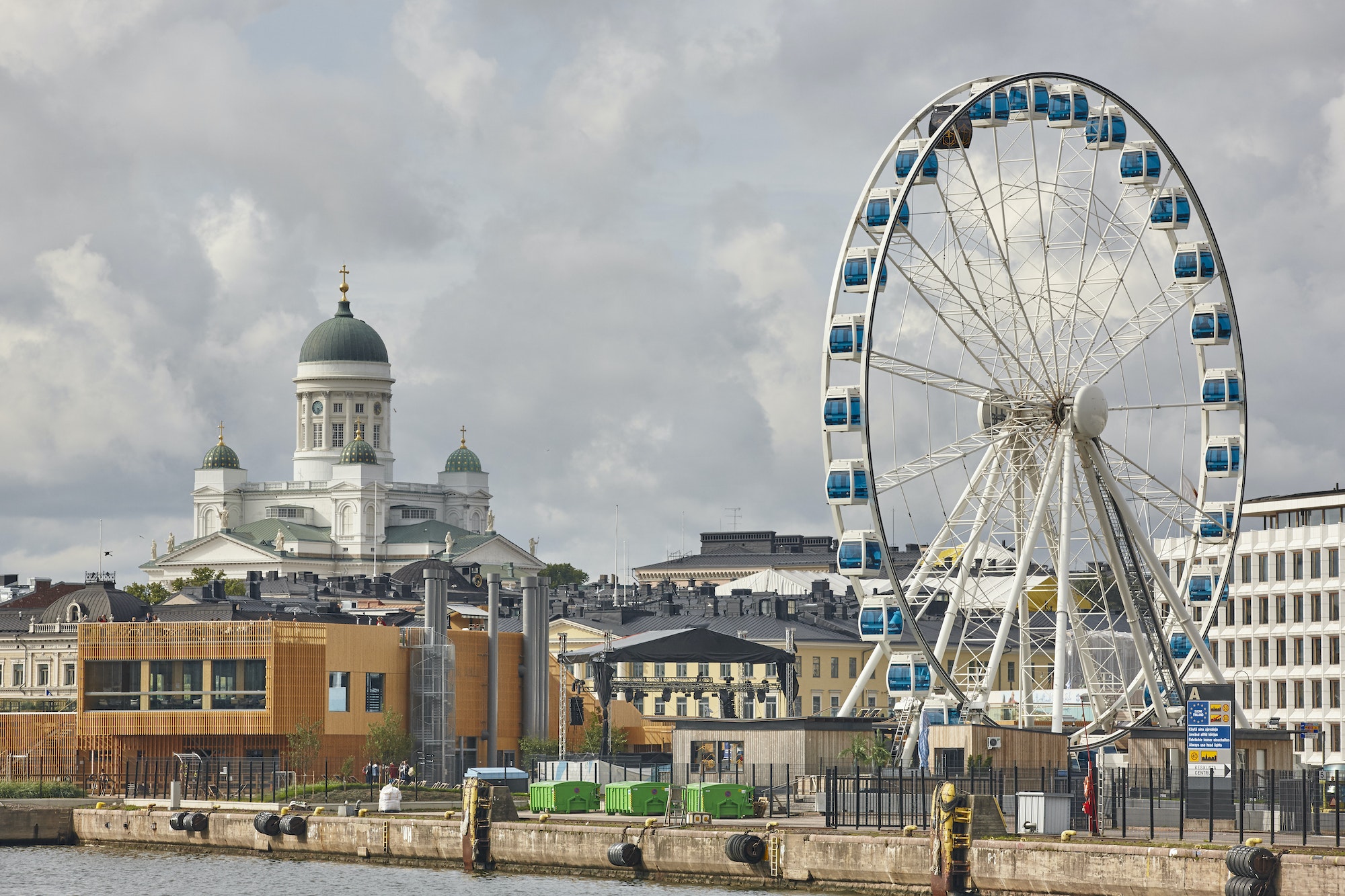 Helsinki skyline city center and harbor. Travel Finland. Horizontal