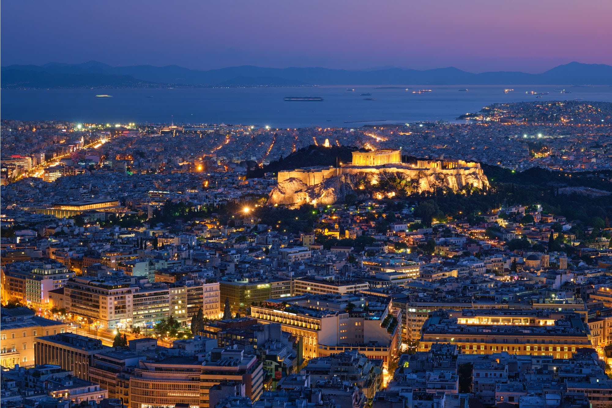 Iconic Parthenon Temple at the Acropolis of Athens, Greece