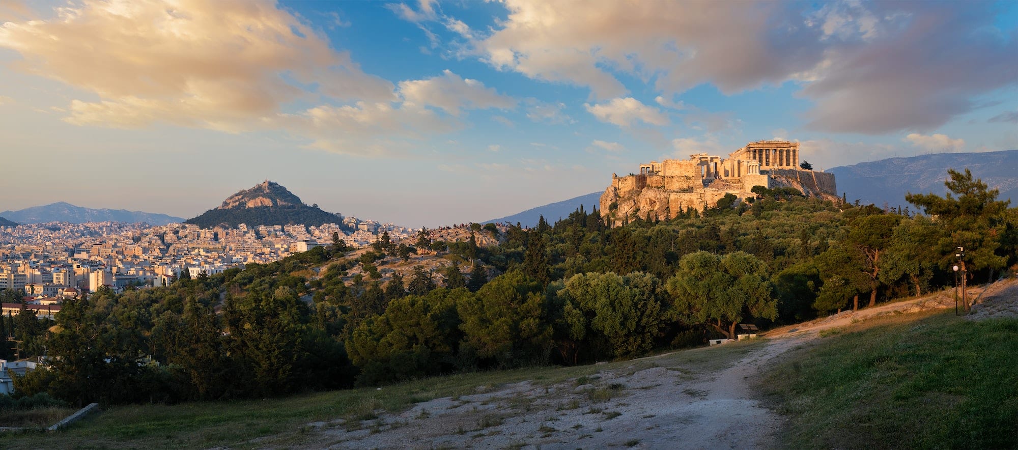 Iconic Parthenon Temple at the Acropolis of Athens, Greece