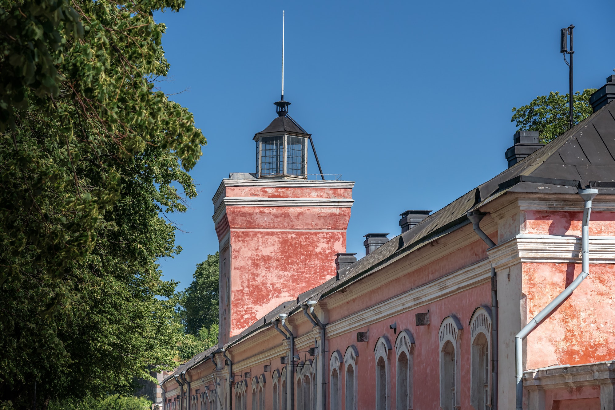 Jetty Barracks at Main quay in Suomenlinna - Helsinki, Finland