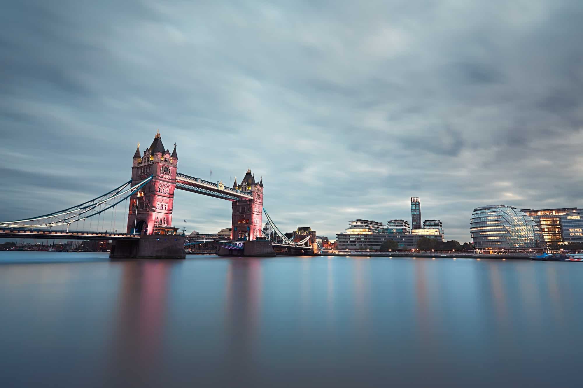 London at the dusk
