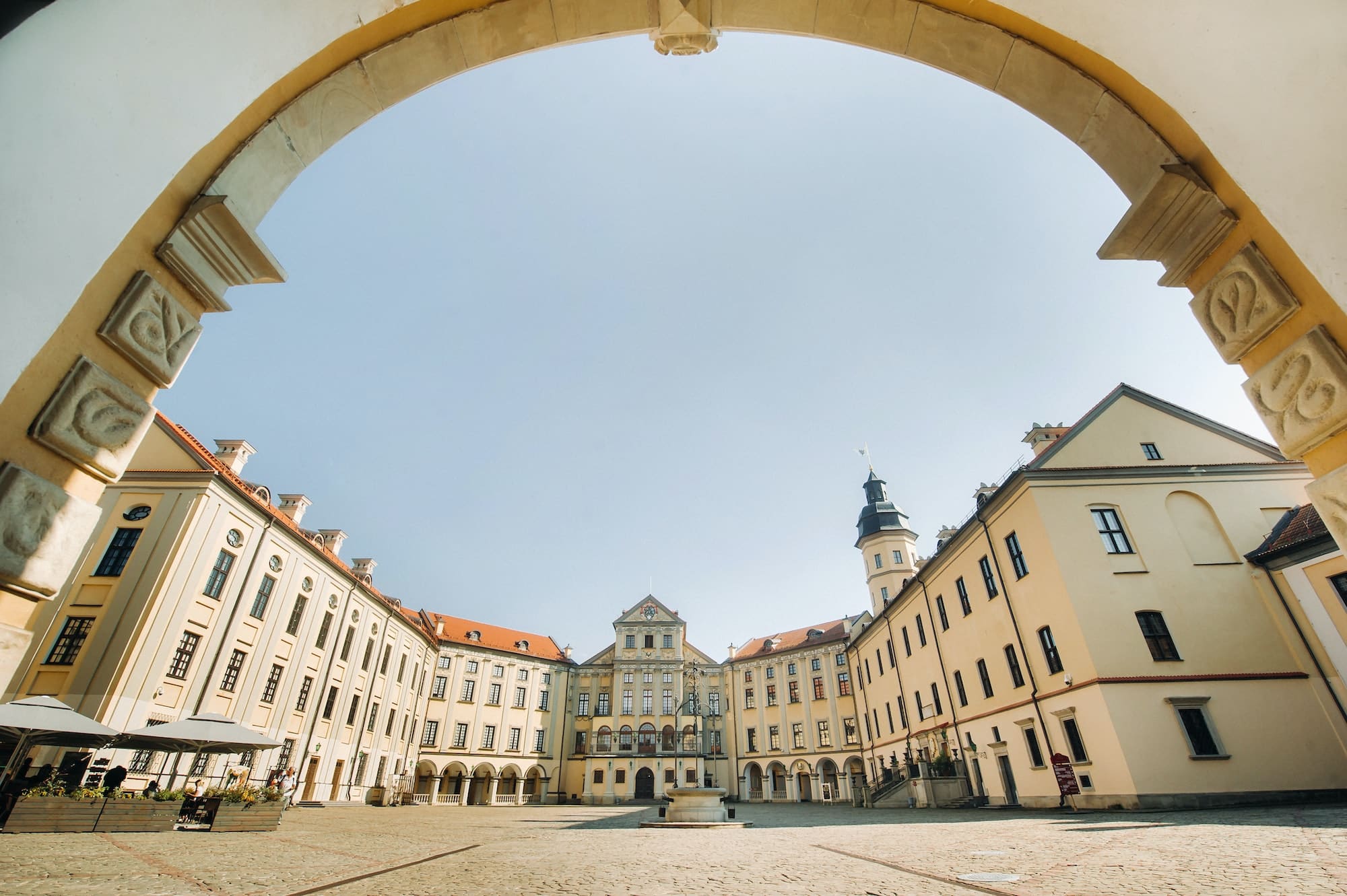 Medieval castle in Nesvizh, Minsk region, Belarus.Nesvizh castle