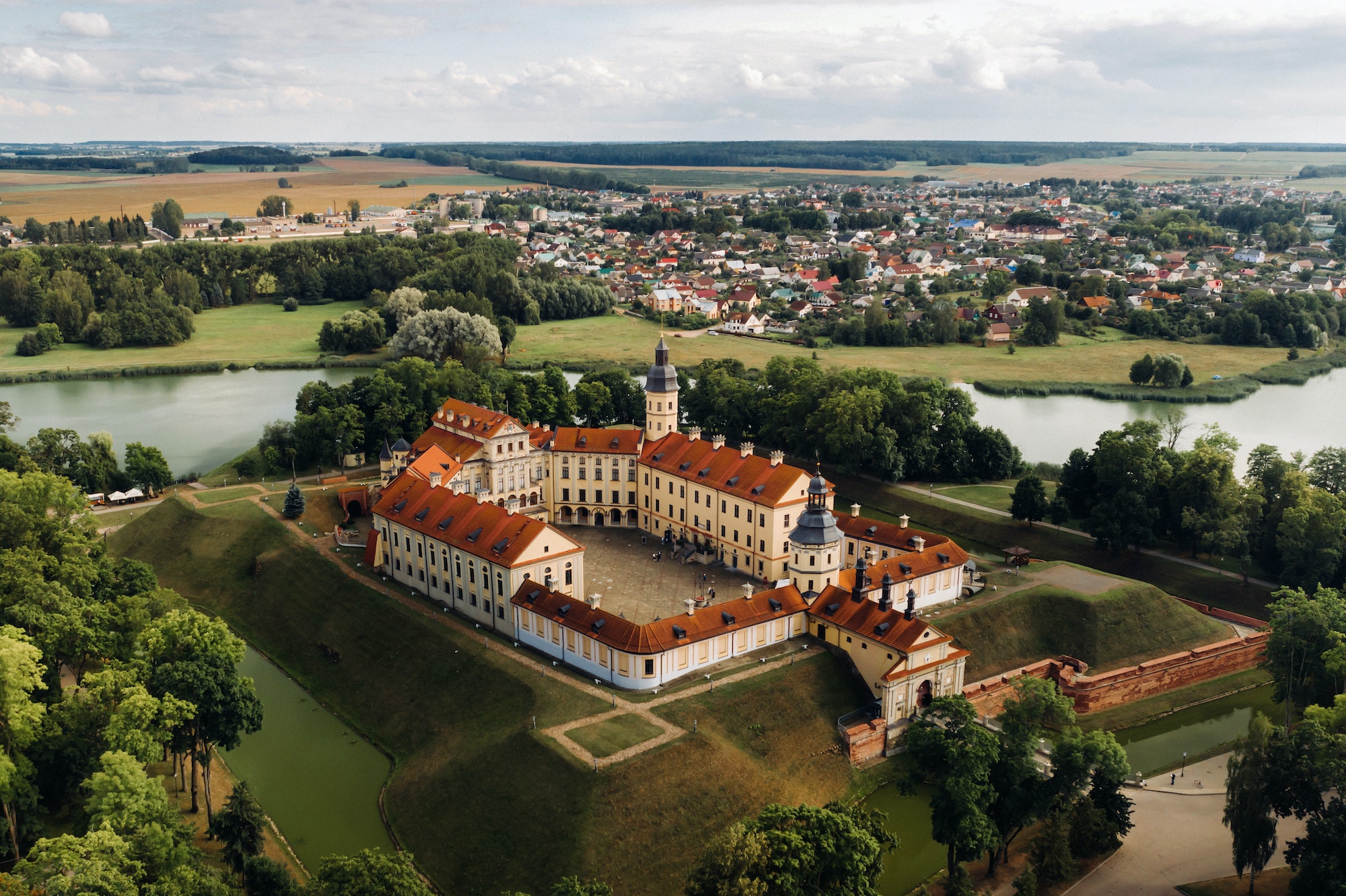 Medieval castle in Nesvizh, Minsk region, Belarus.Nesvizh castle