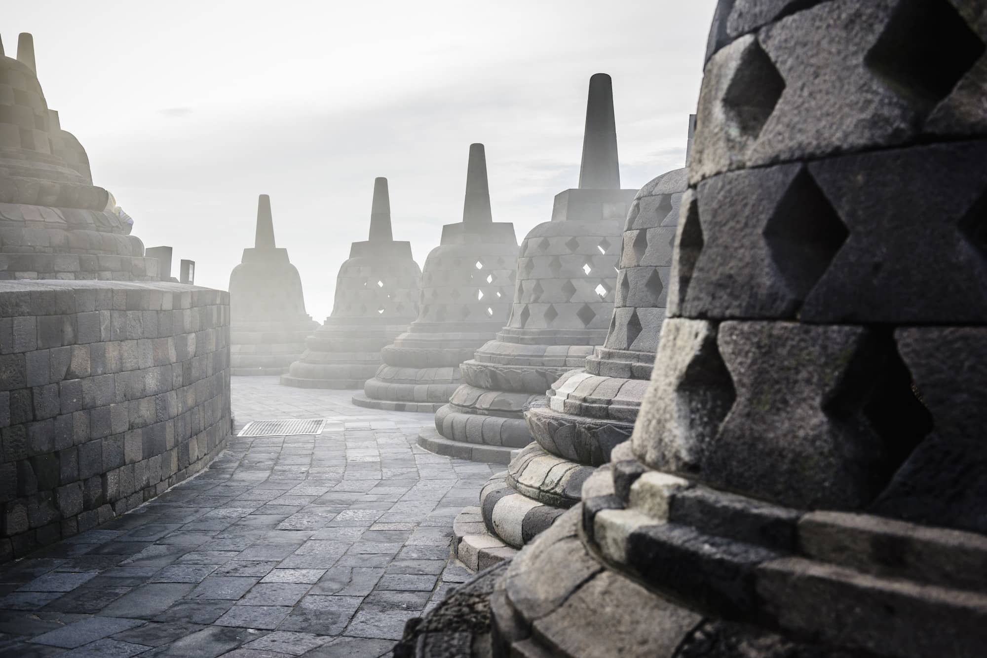 Monuments in Borobudur, Jawa Tengah, Indonesia
