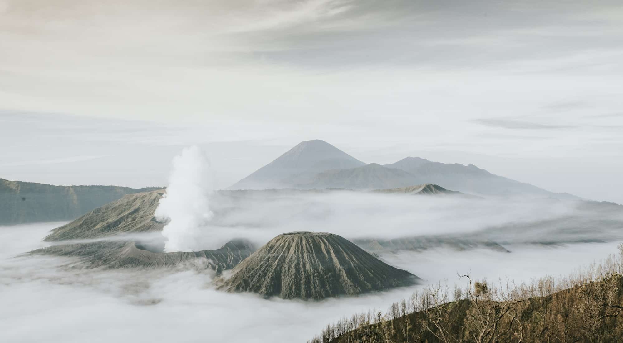 Mount Bromo volcano in Indonesia