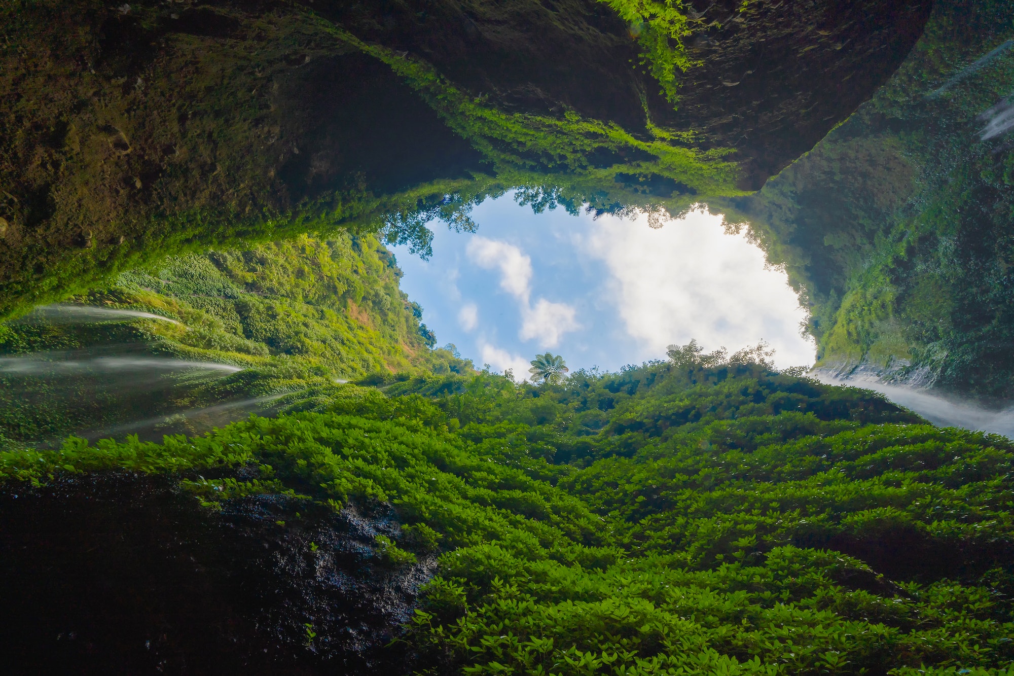 Nature landscape background in Java island, Indonesia