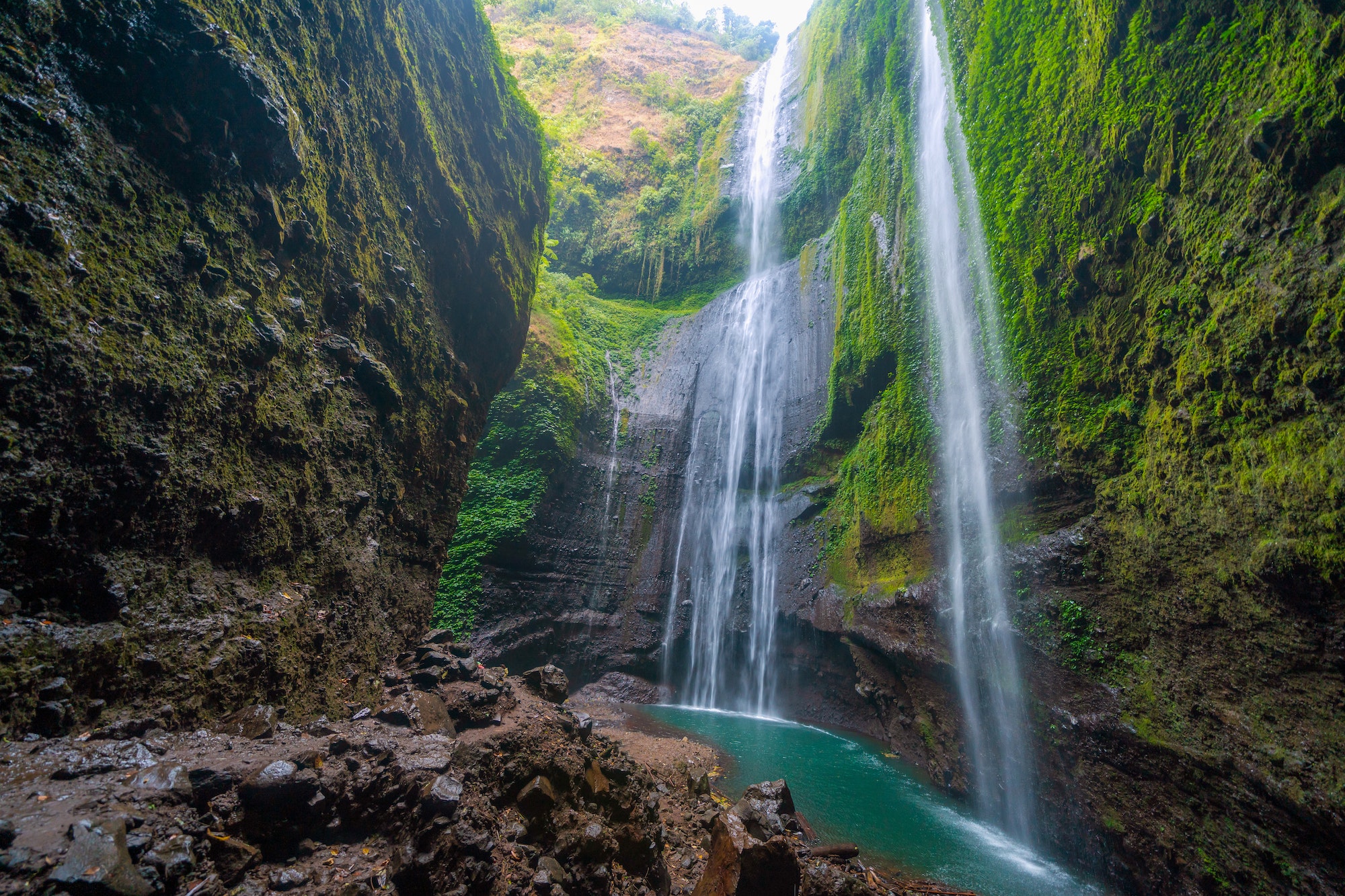Nature landscape background in Java island, Indonesia