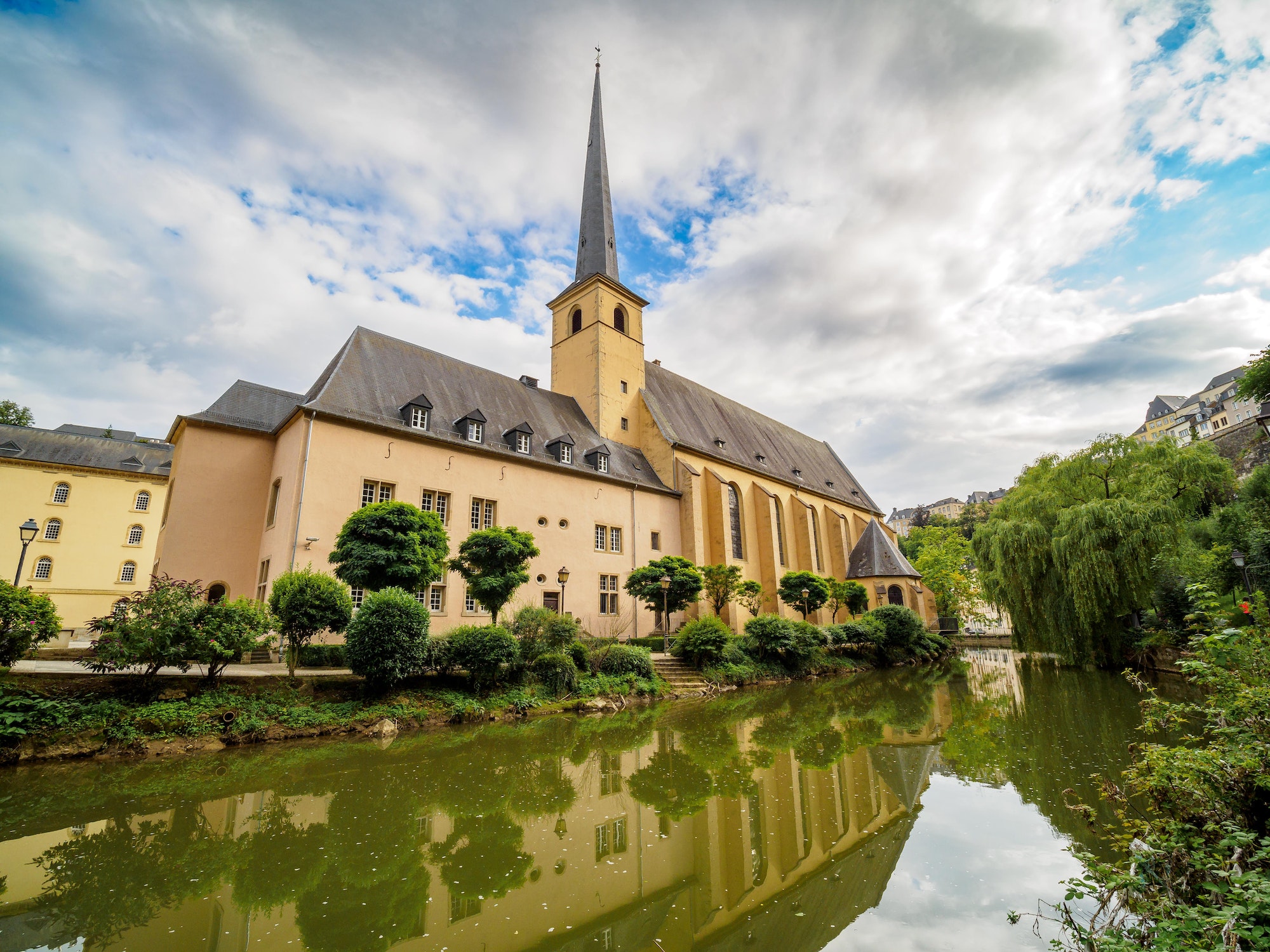 Neumunster Abbey inold town of Luxembourg