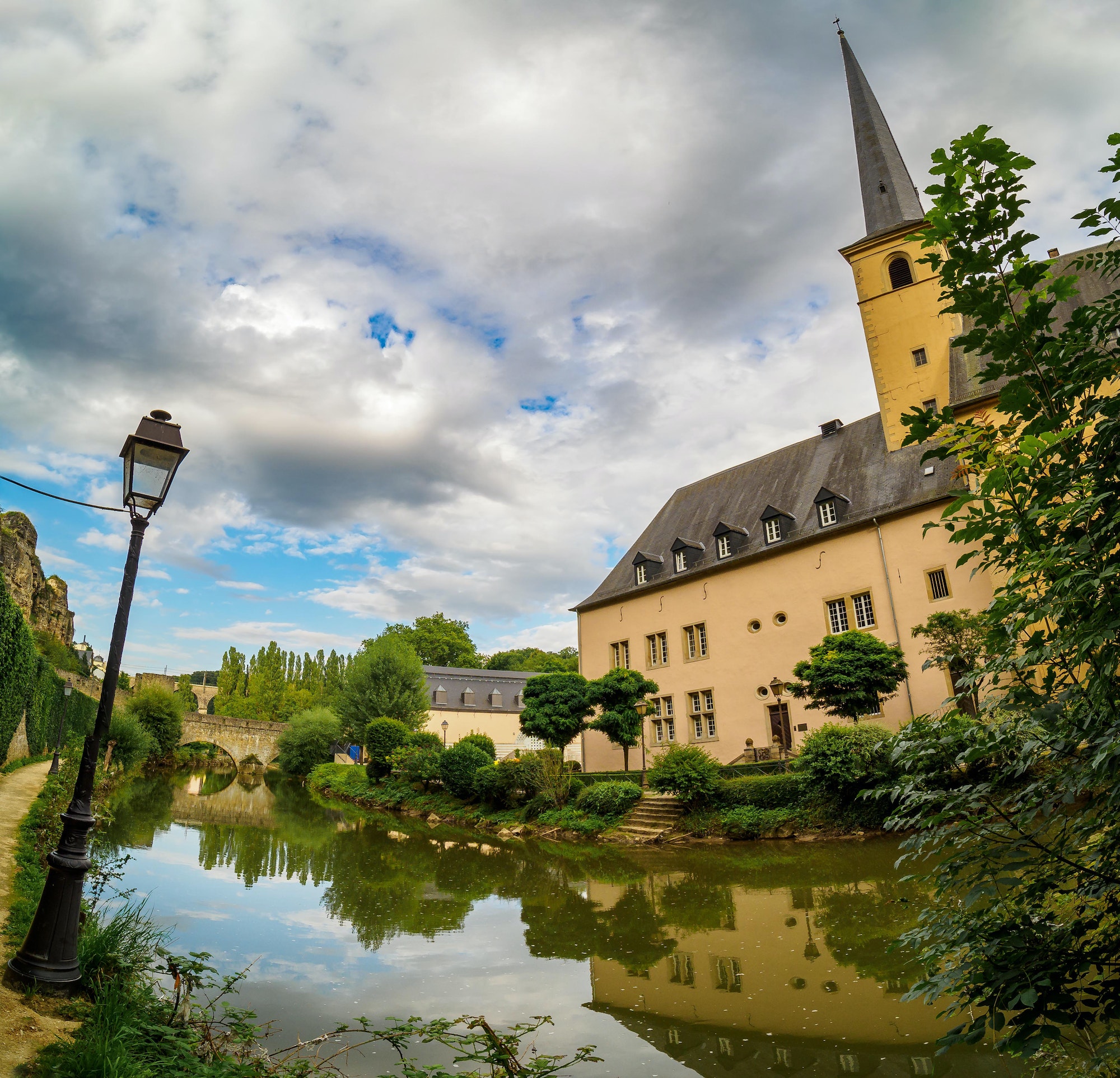 Neumunster Abbey inold town of Luxembourg