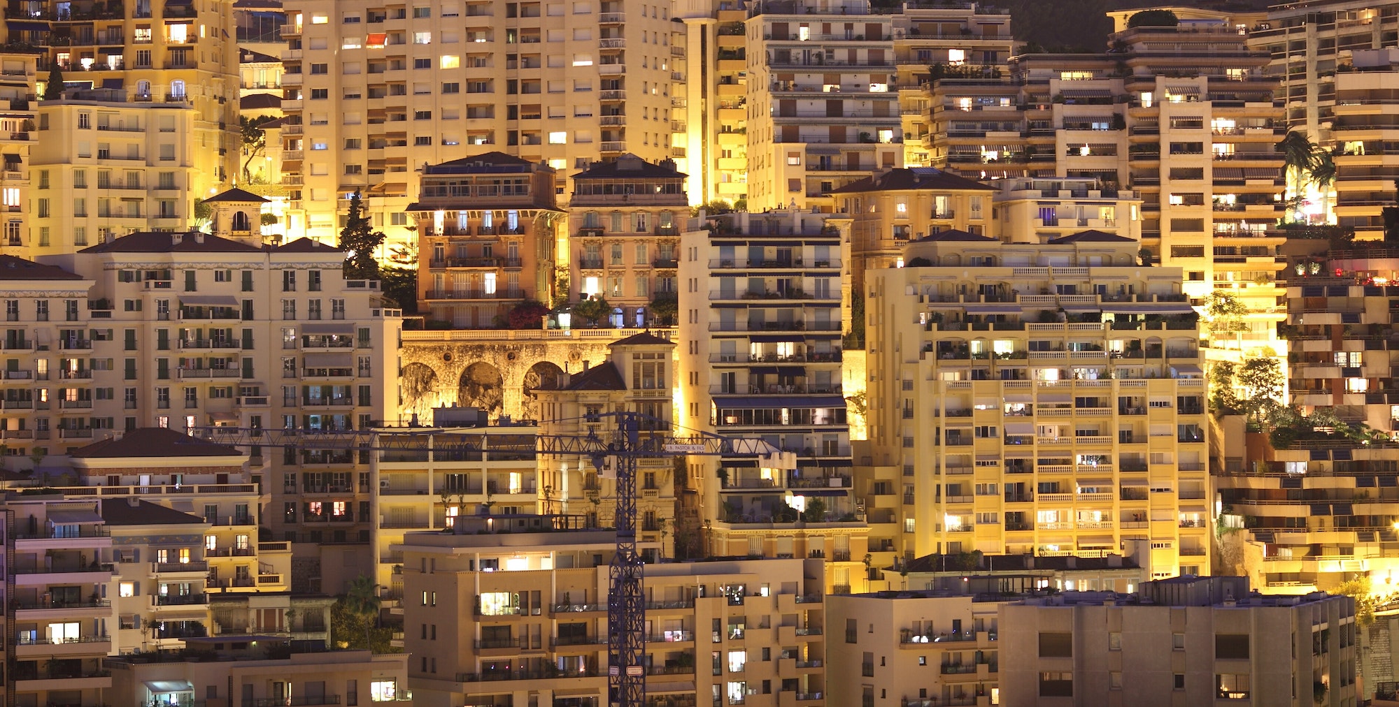 Night view of Monaco