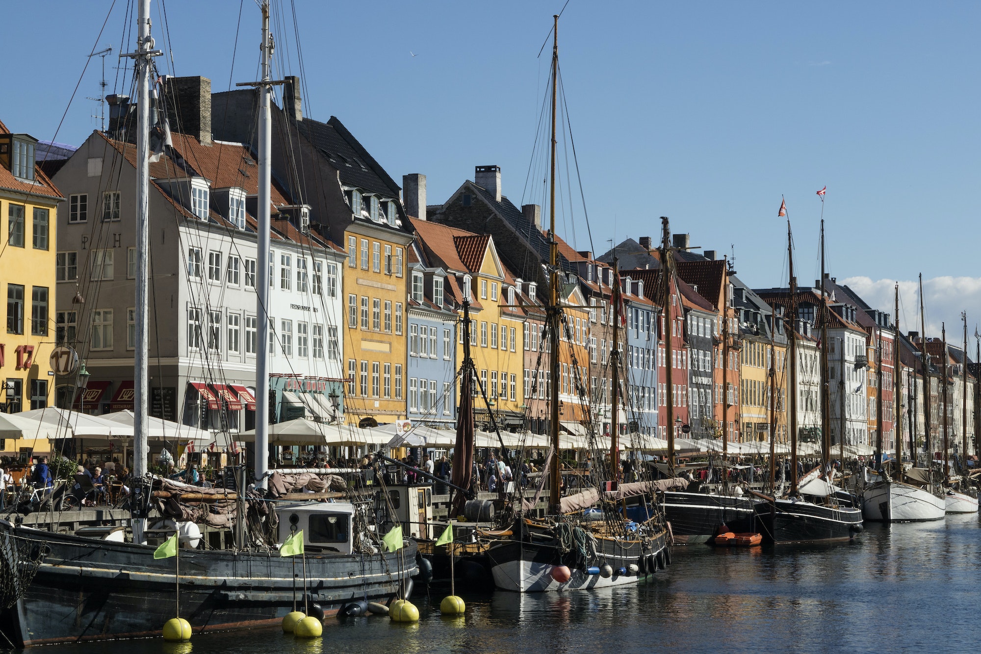 Nyhavn Canal in Copenhagen, Demark