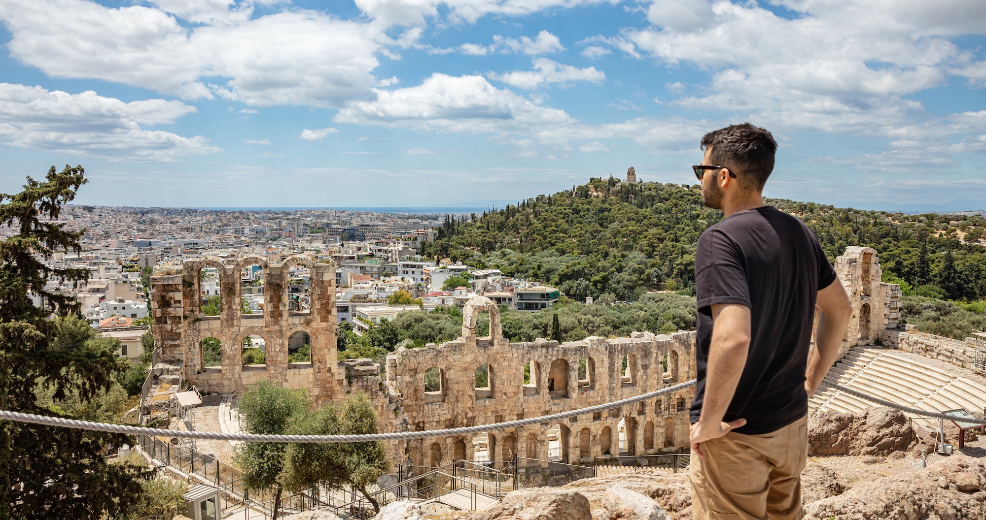 Odeon of Herodes Atticus on Acropolis hill in Athens, Greece