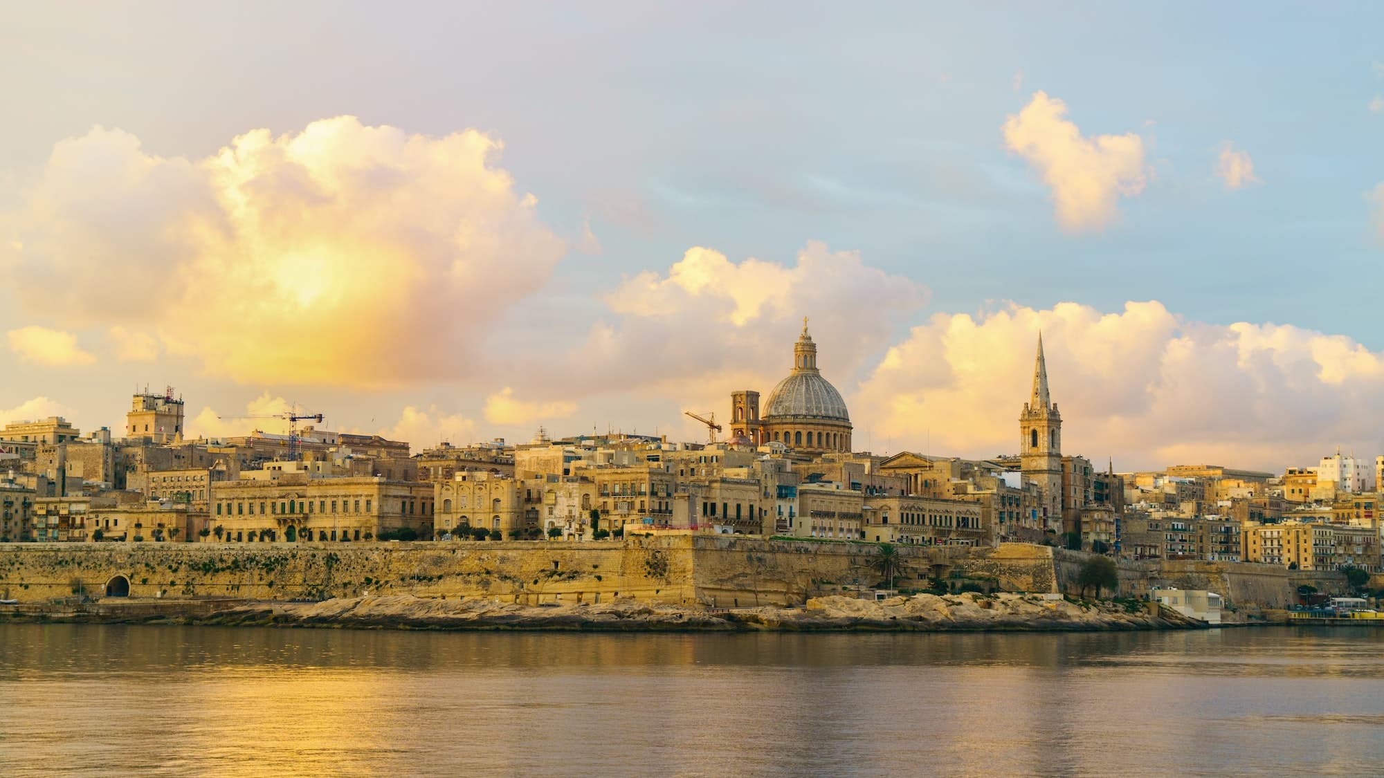 Panoramic view of Valletta city