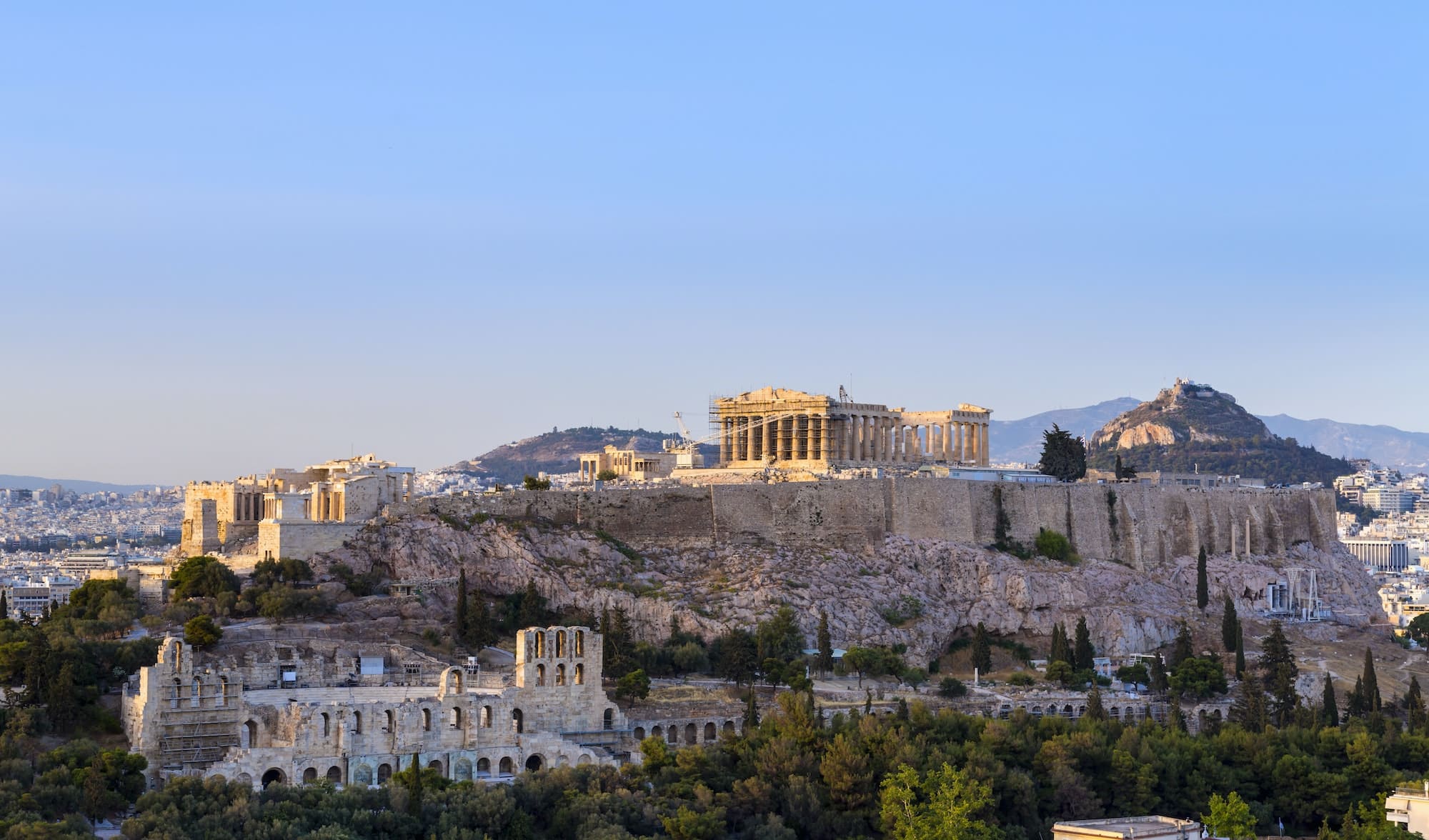 Ruins of the acropolis, Athens, Attiki, Greece, Europe