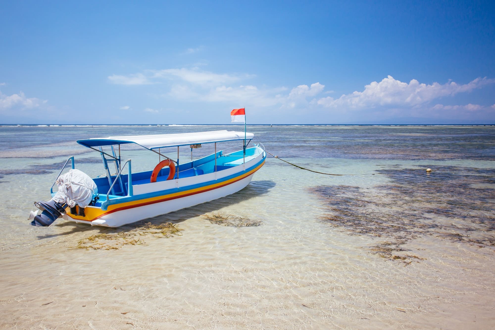 Sanur Beach Scene in Indonesia