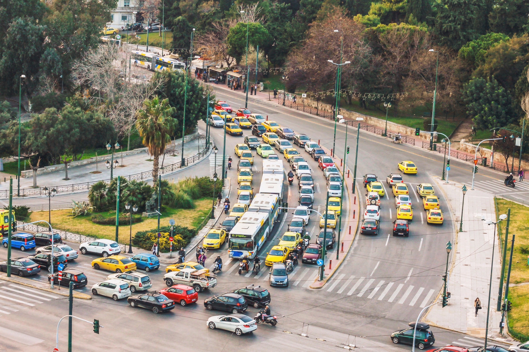 Traffic in Athens, Greece