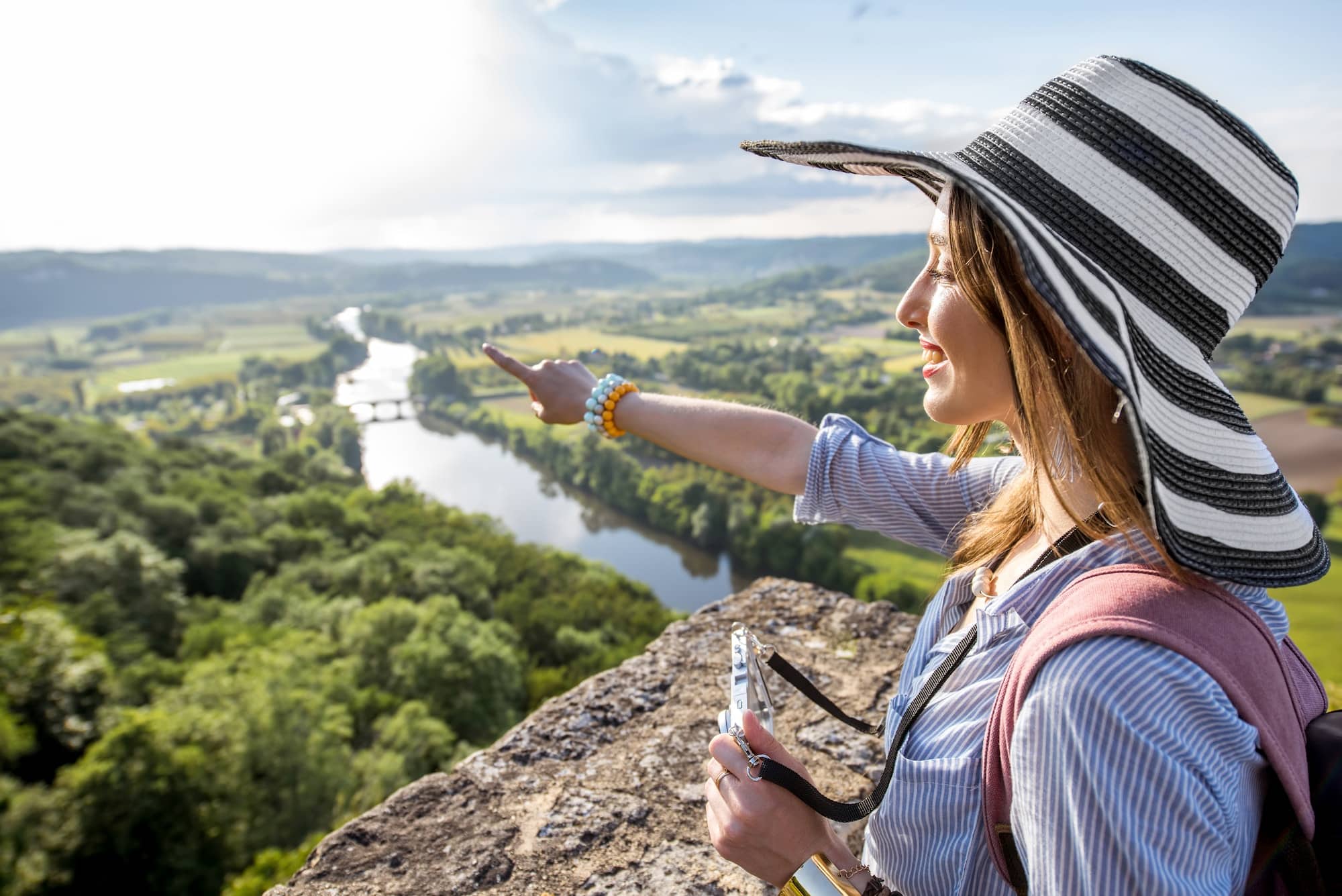 Woman traveling in France