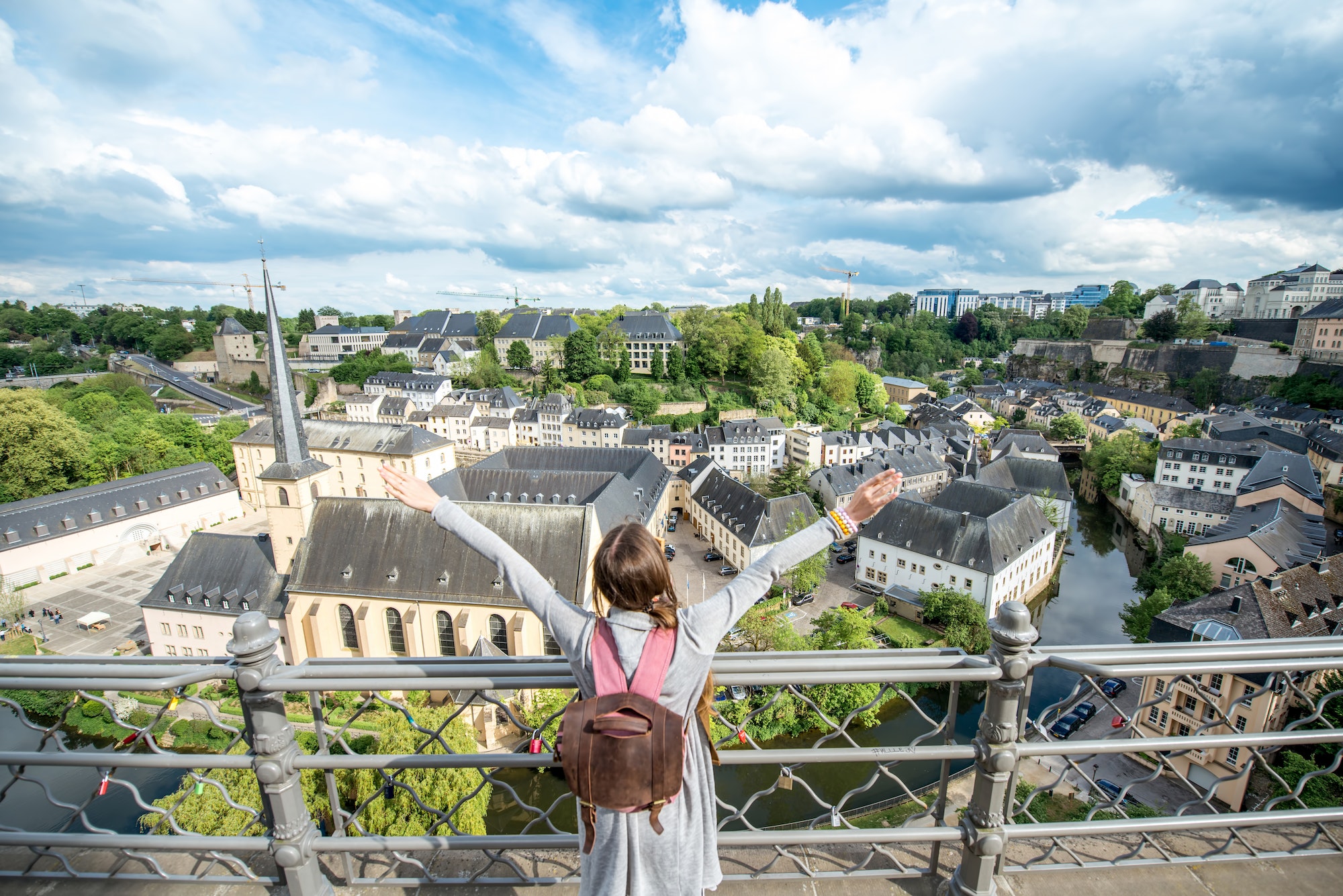 Woman traveling in Luxembourg