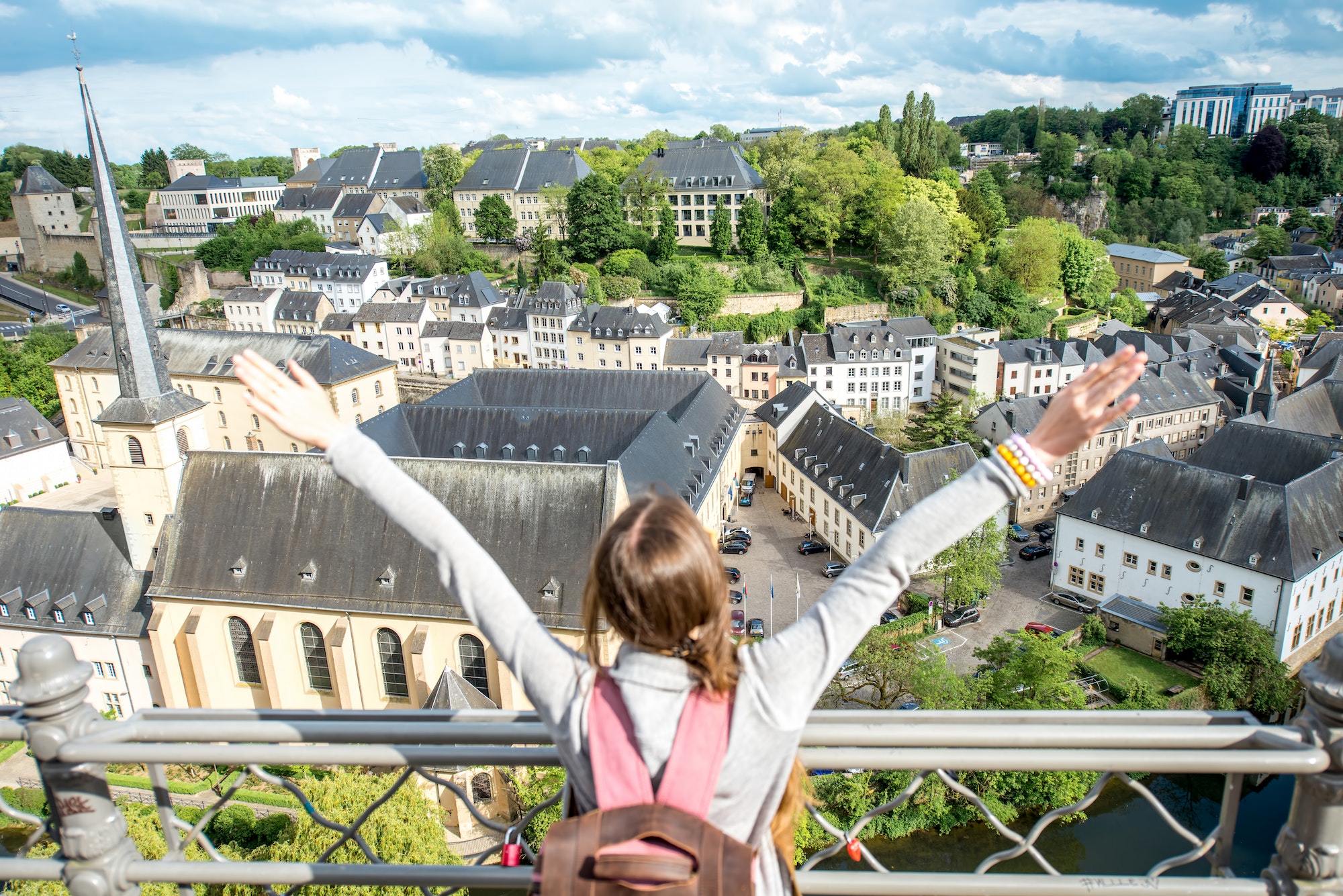 Woman traveling in Luxembourg